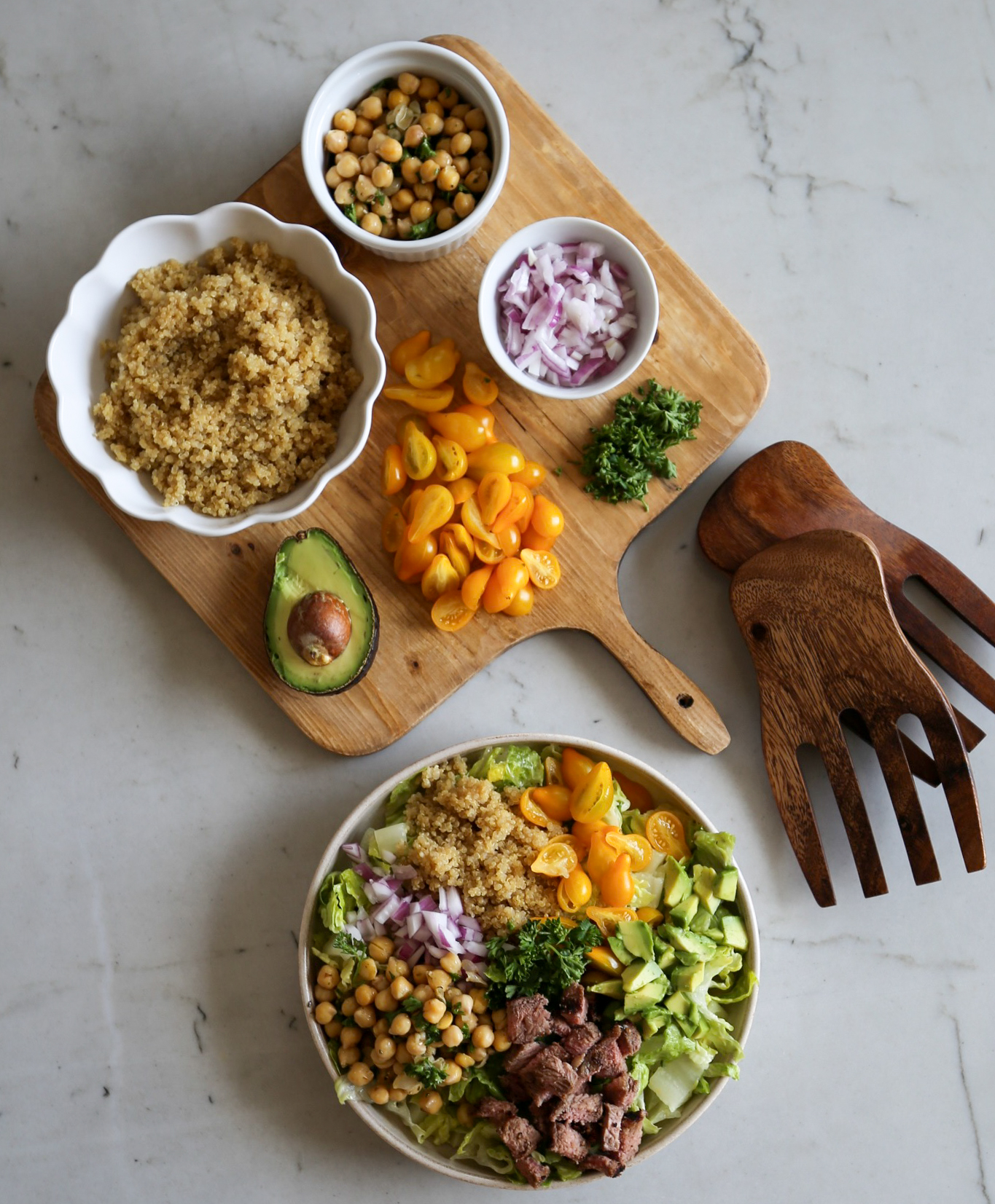 chopped steak salad