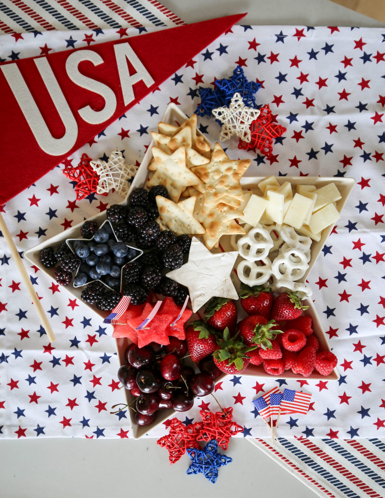 4th of July Star charcuterie board
