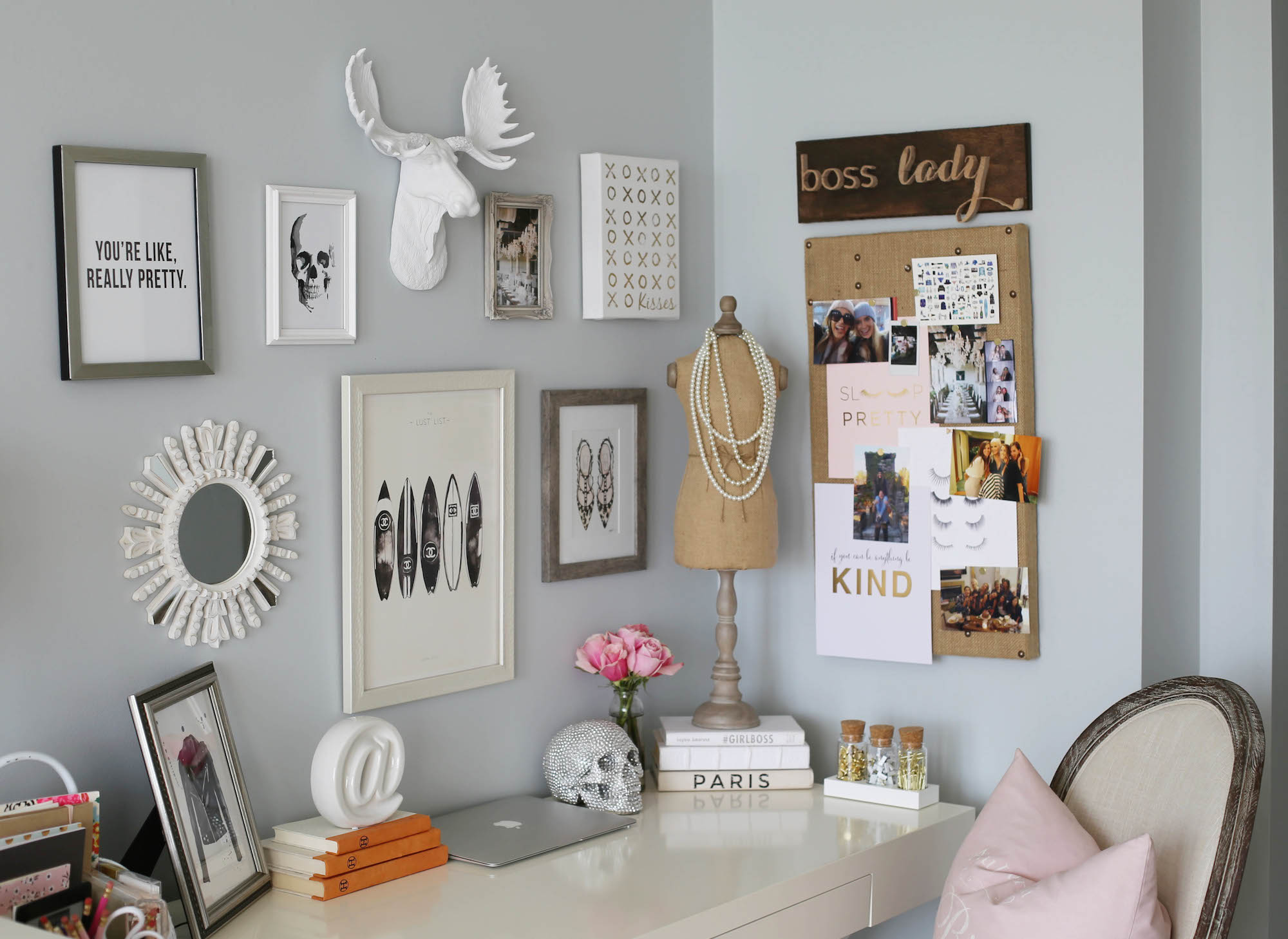 desk home office styled by kasey