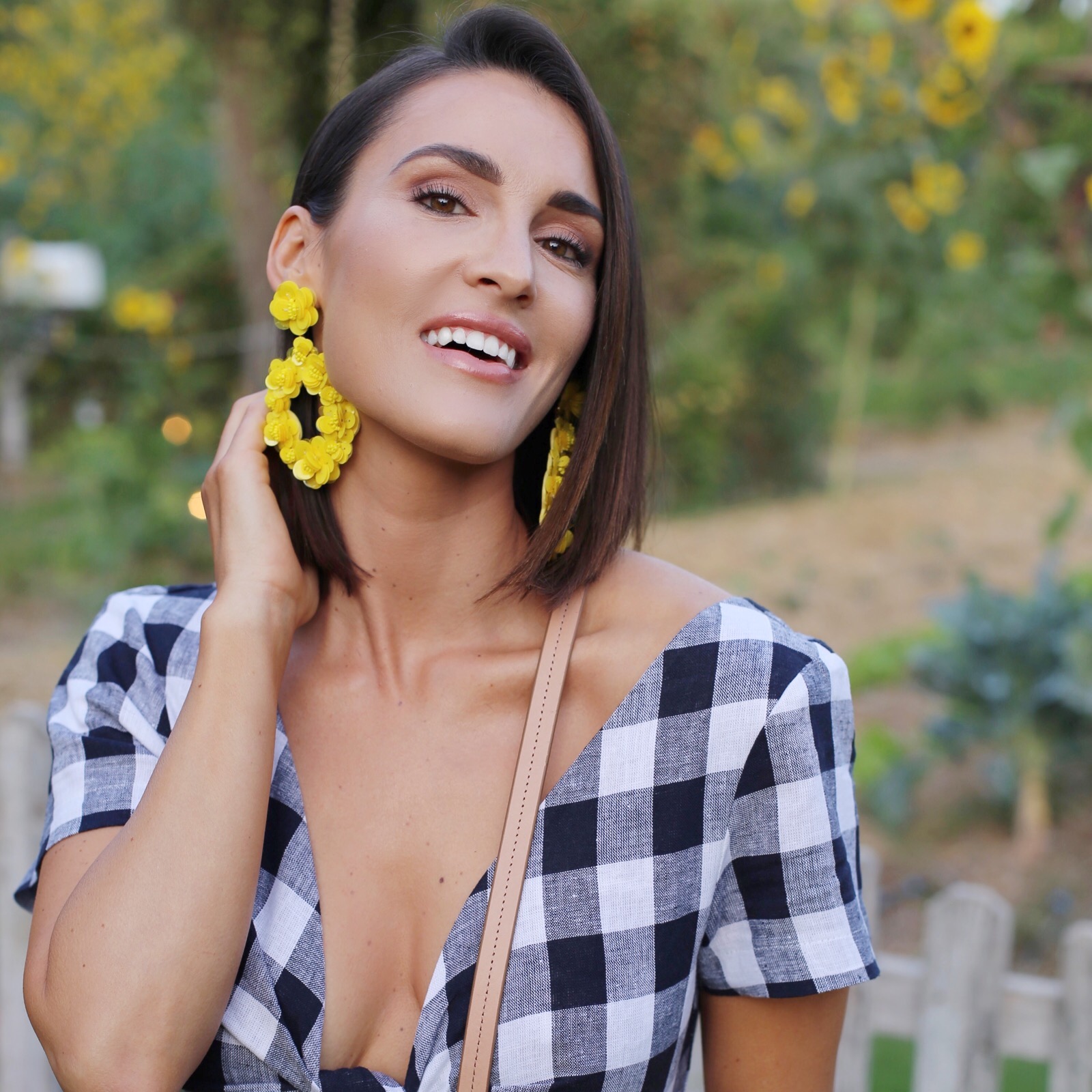 gingham romper styled by kasey 