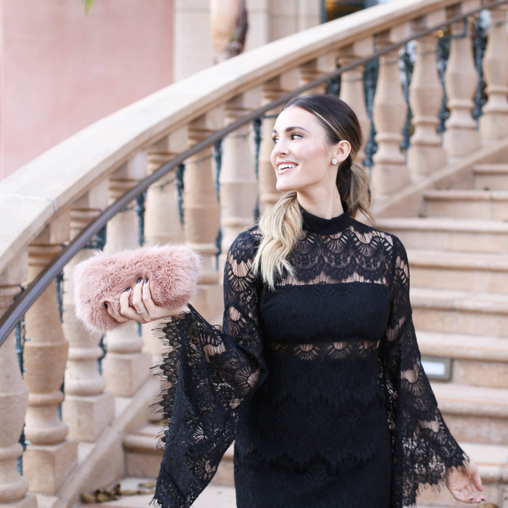 lace bell sleeves styled by kasey