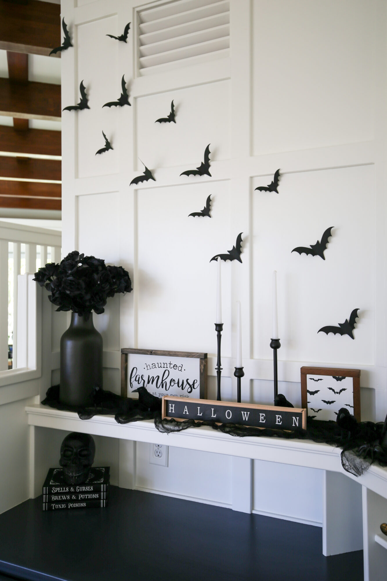 halloween mantel