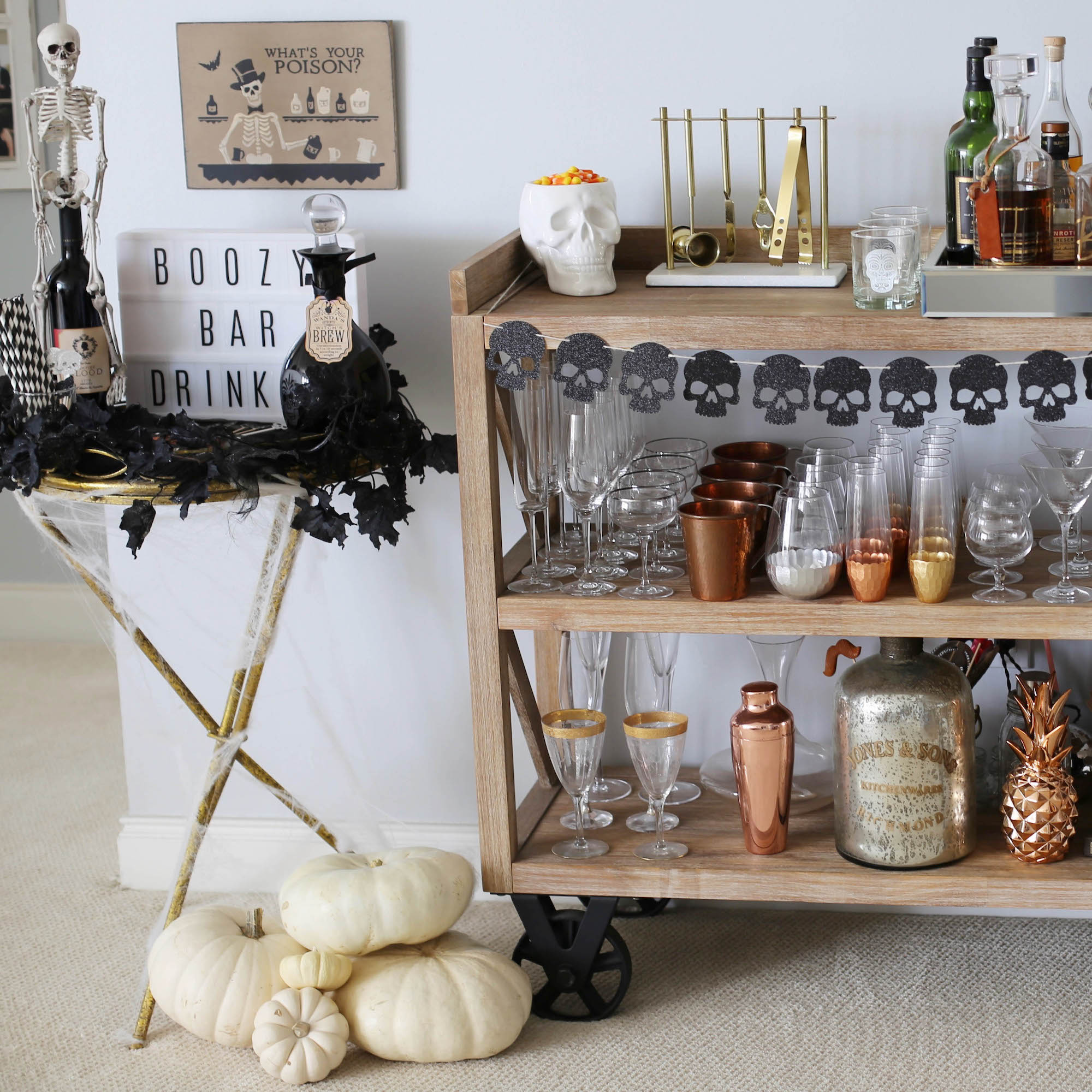 halloween boozy bar