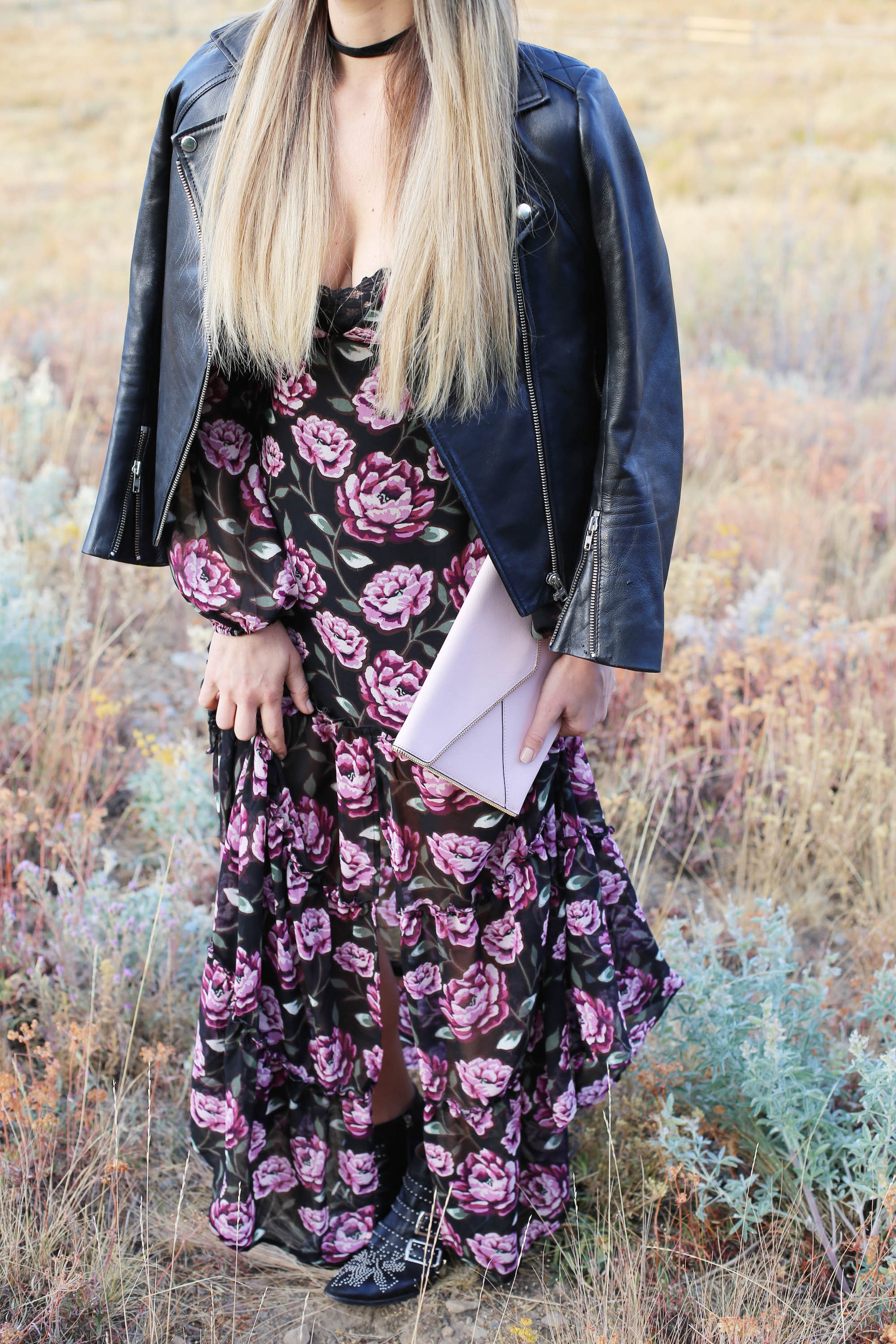 fall floral maxi styled by kasey