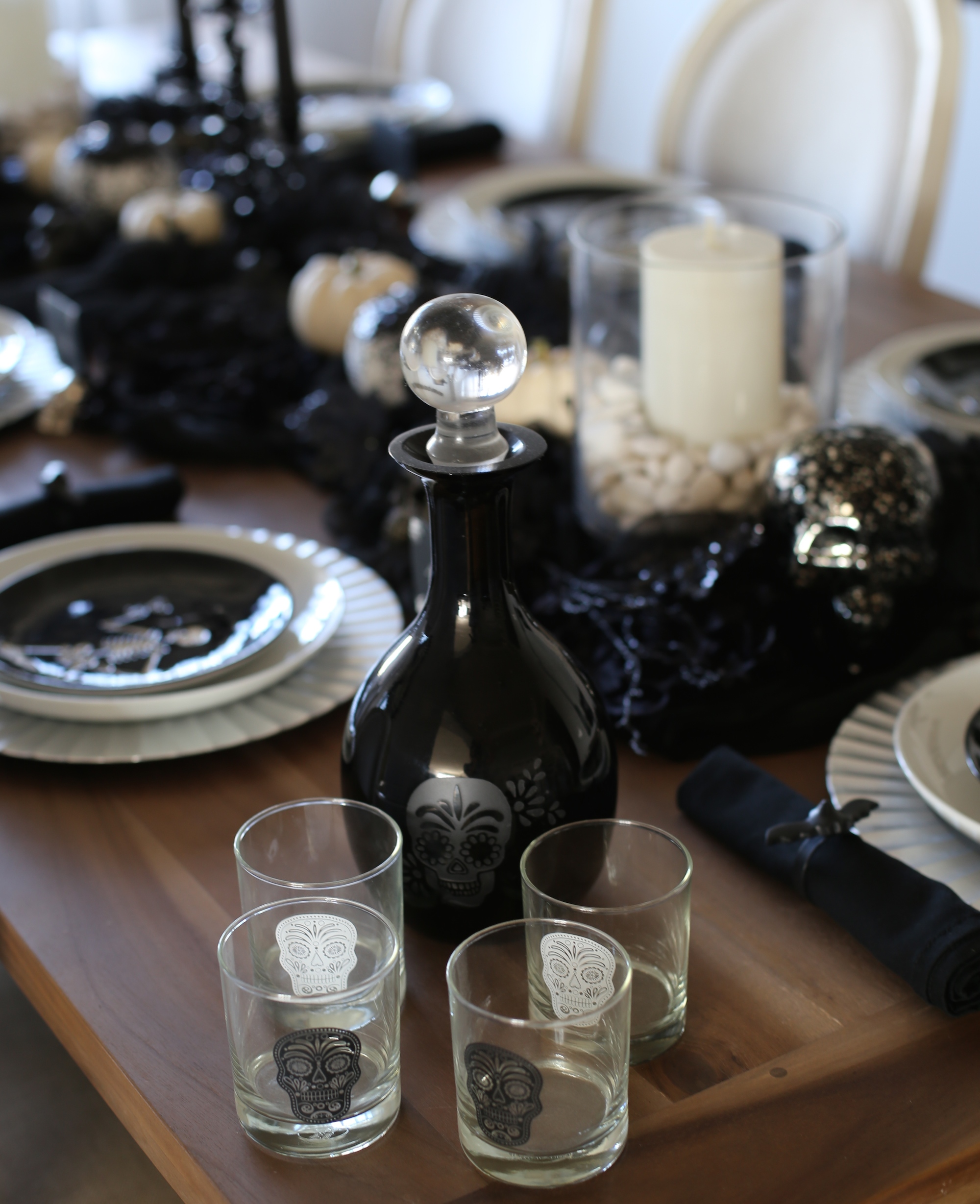 halloween tablescape styled by kasey