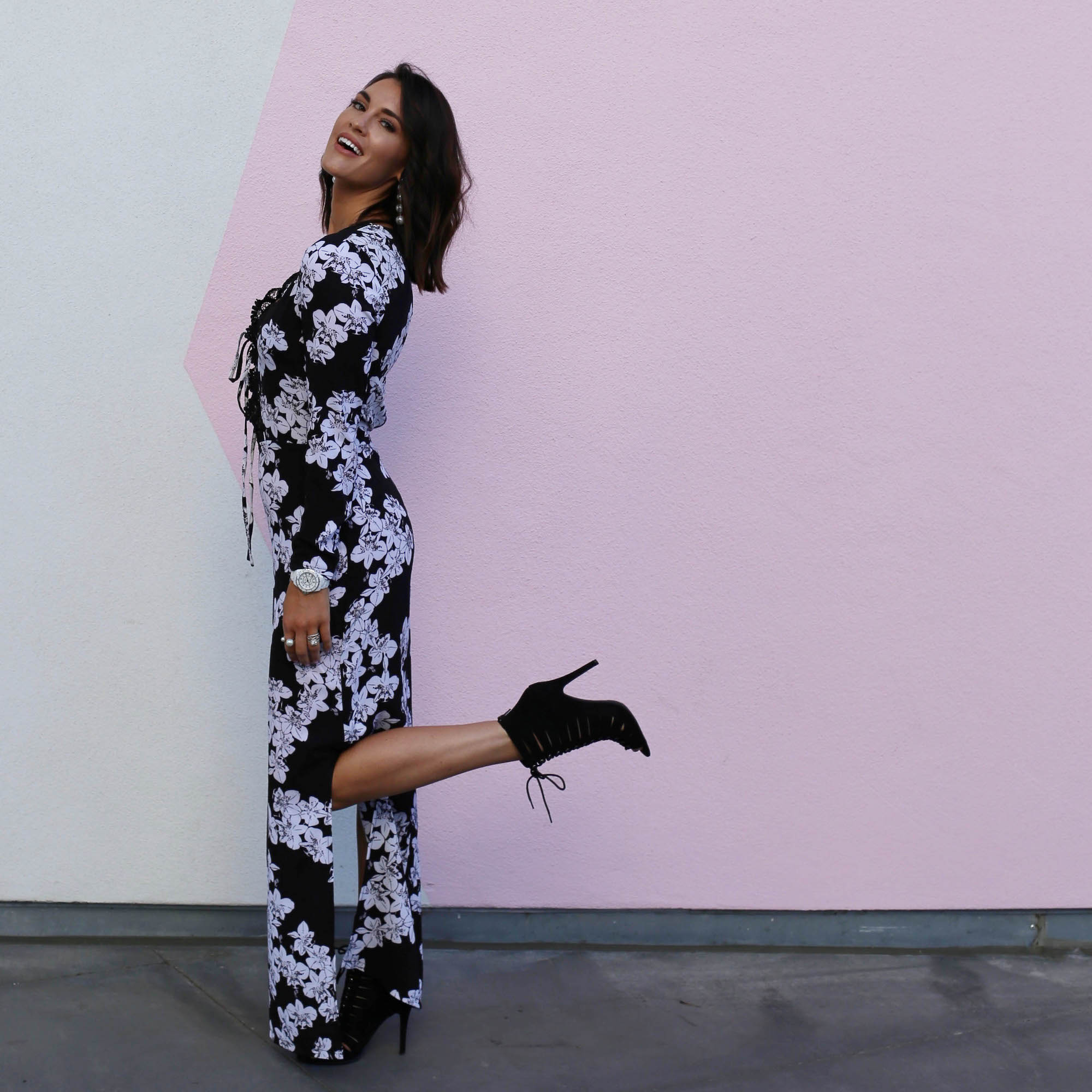laceup maxi dress