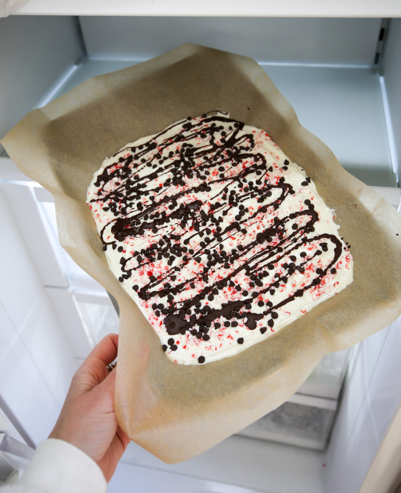 Holiday yogurt peppermint bark
