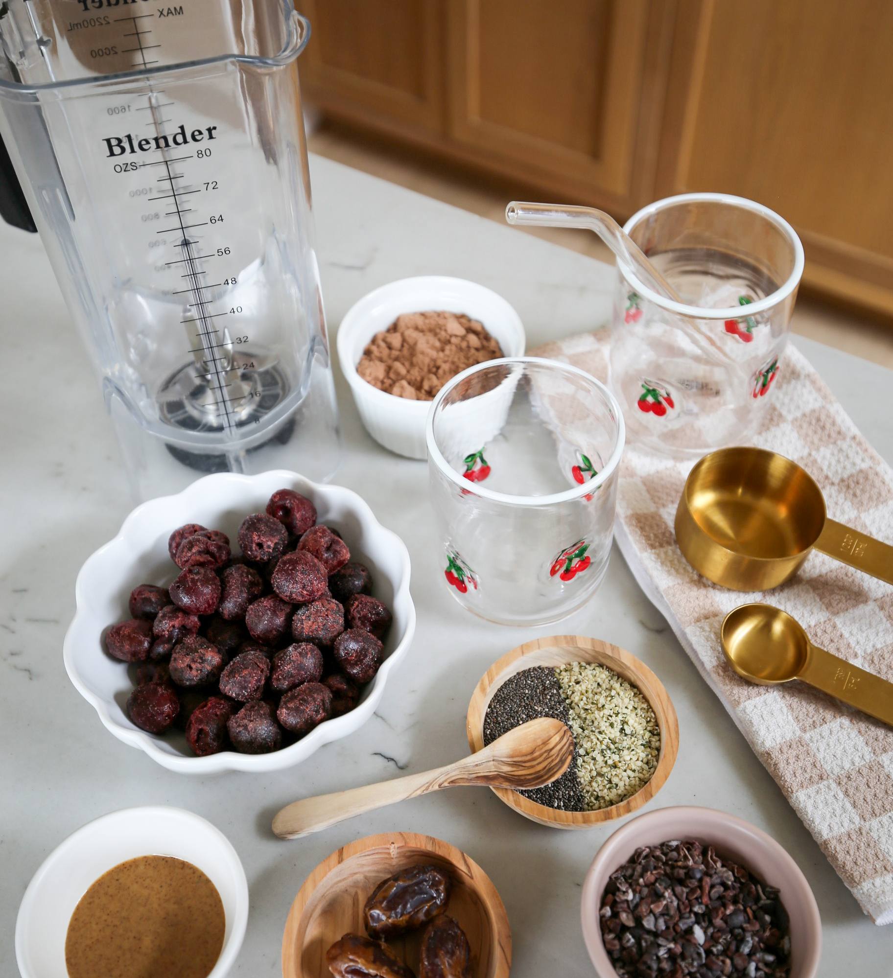 cherry chocolate protein smoothie
