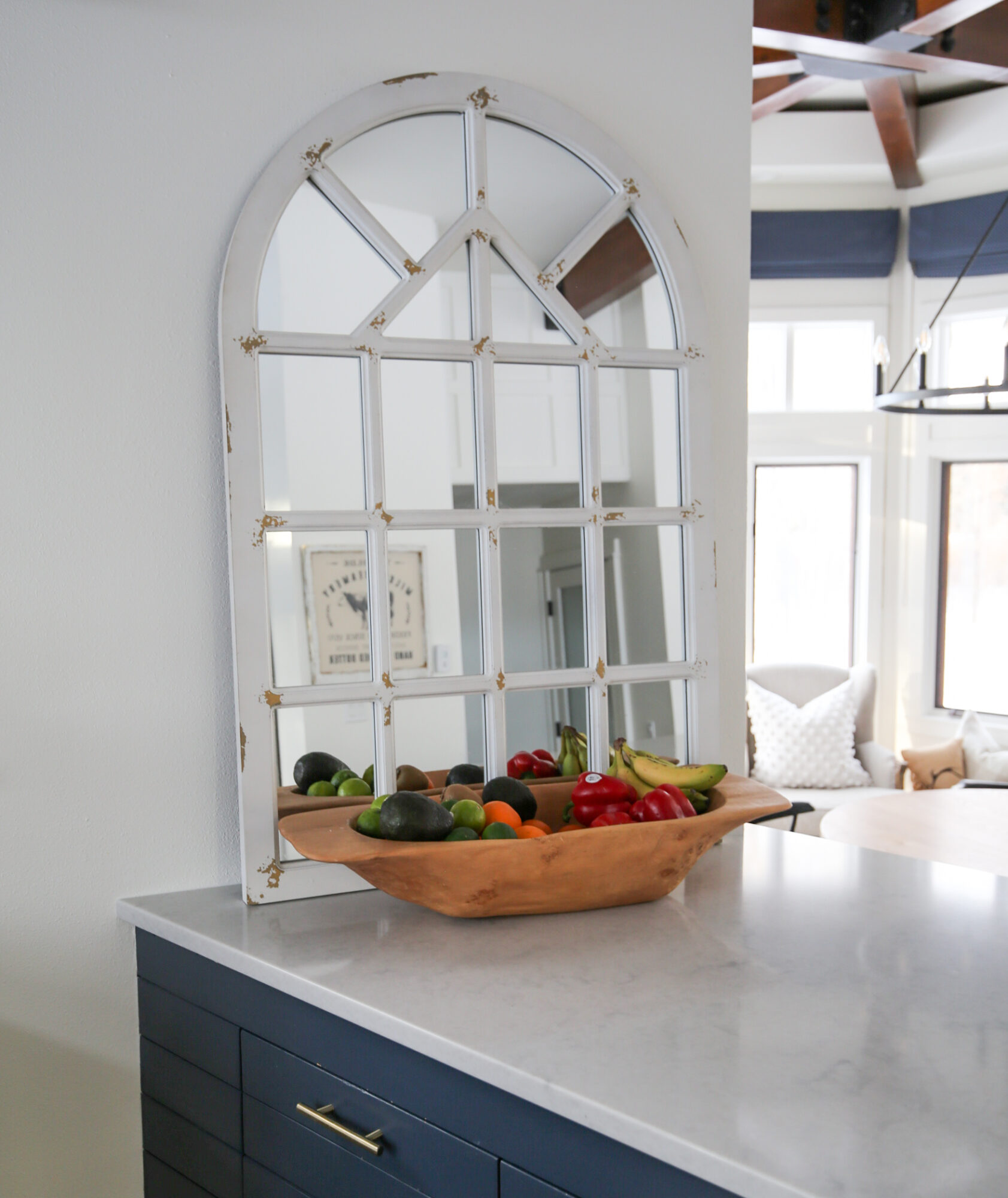 fixer upper blue kitchen