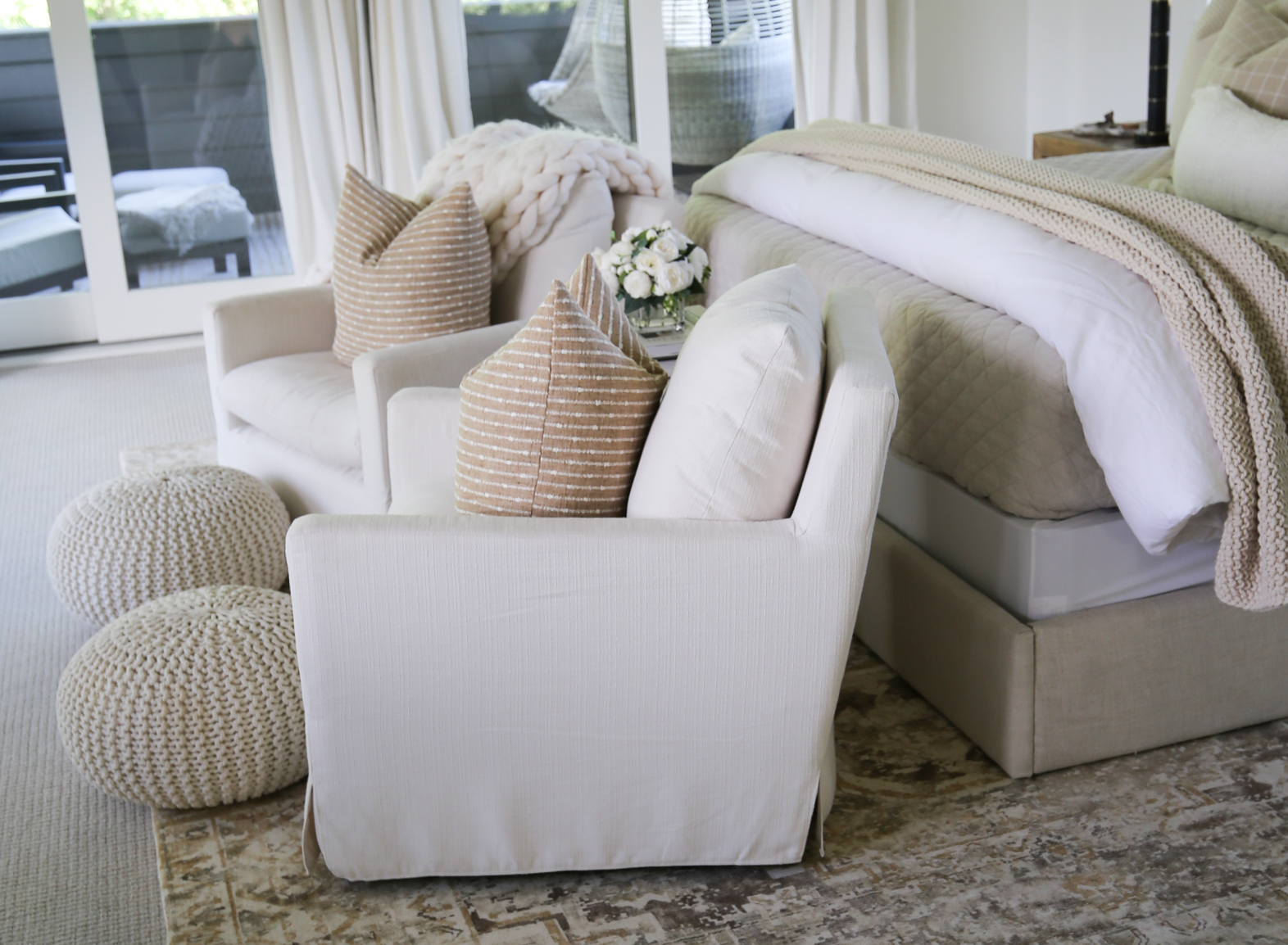 modern country neutral bedroom home decor