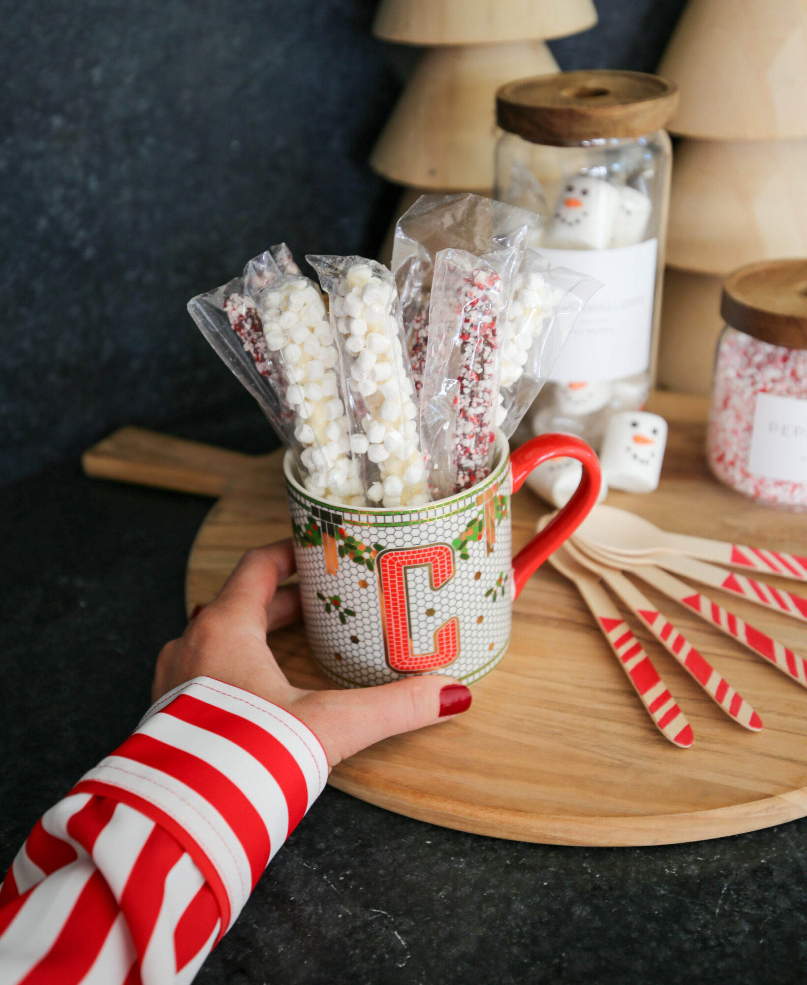 holiday hot cocoa bar
