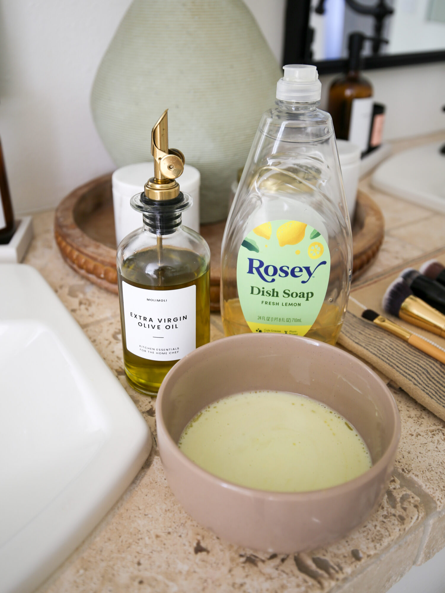 DIY makeup brush and sponge cleaner