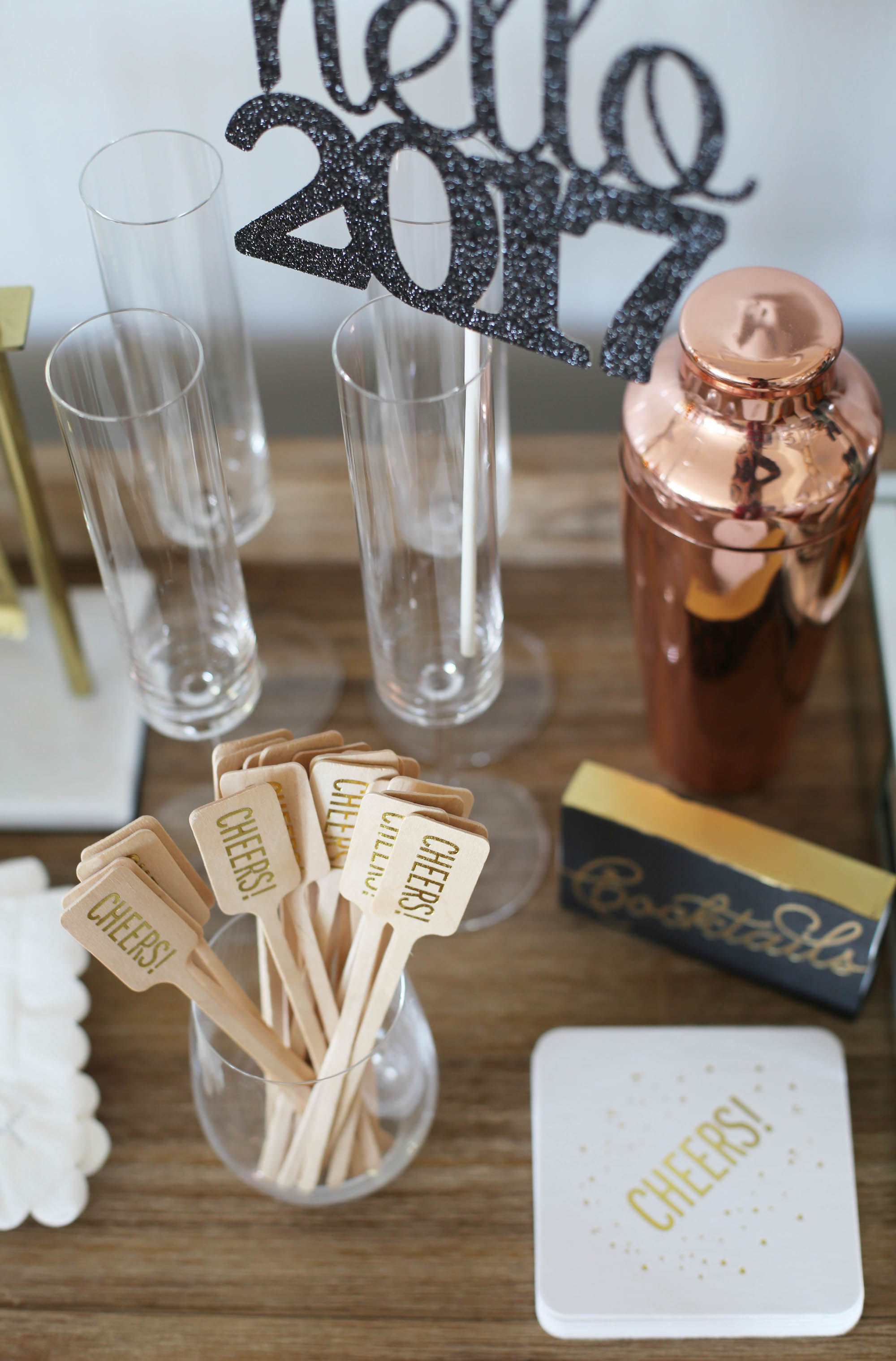 nye bar cart styled by kasey 