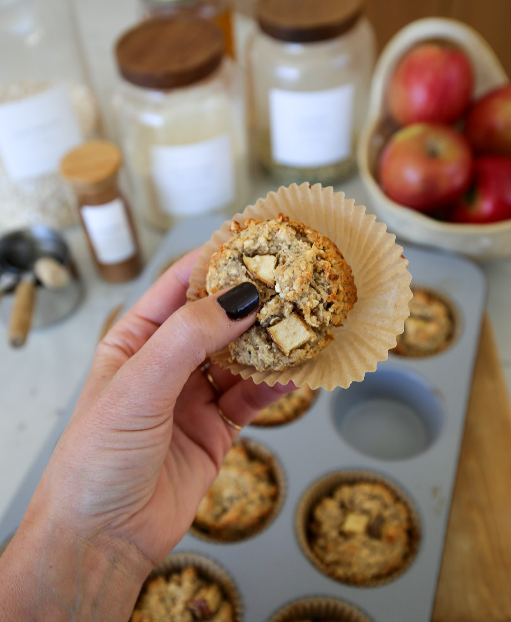 fall apple cinnamon muffins gluten free