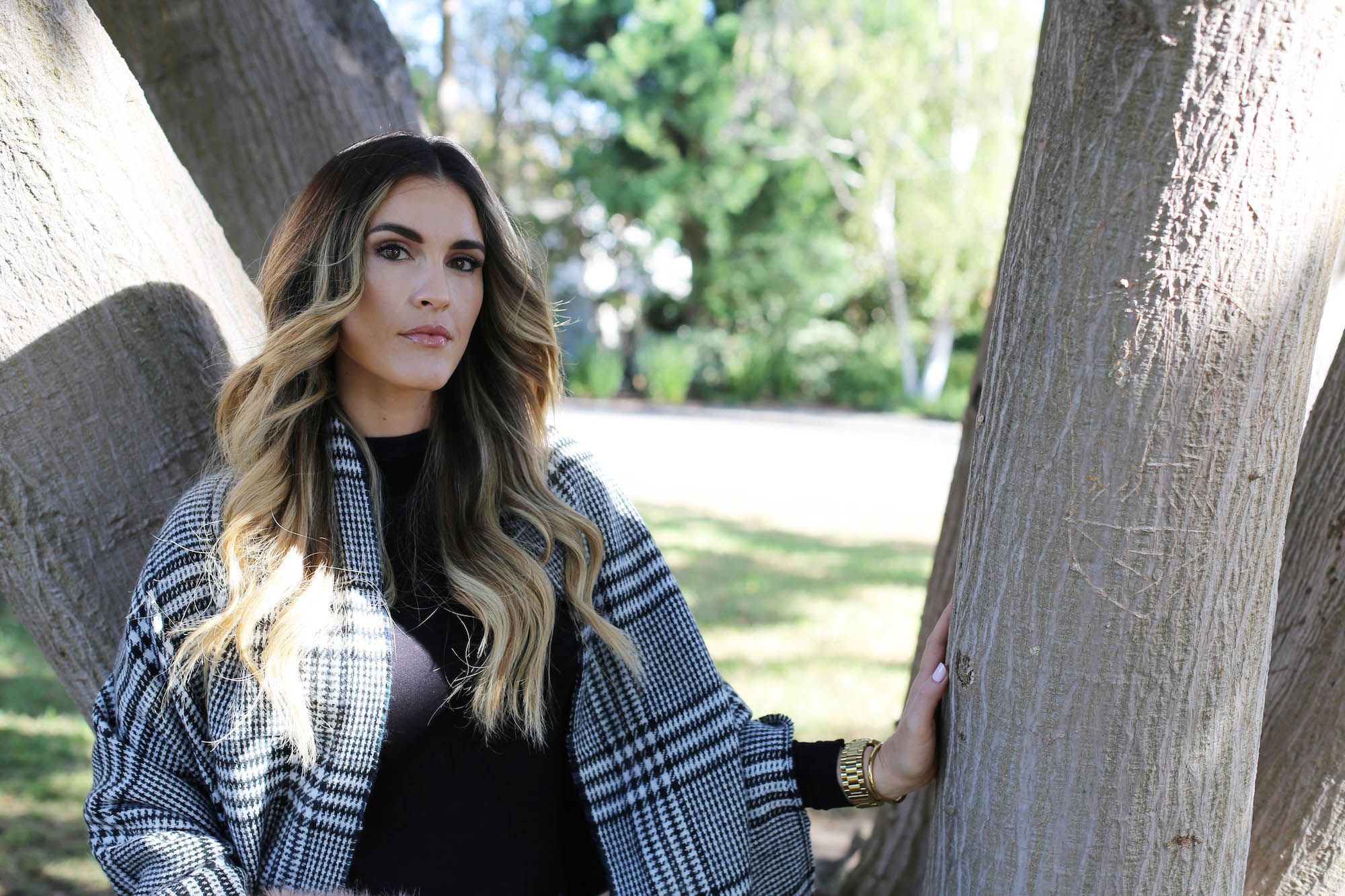 black out blanket scarf styled by kasey