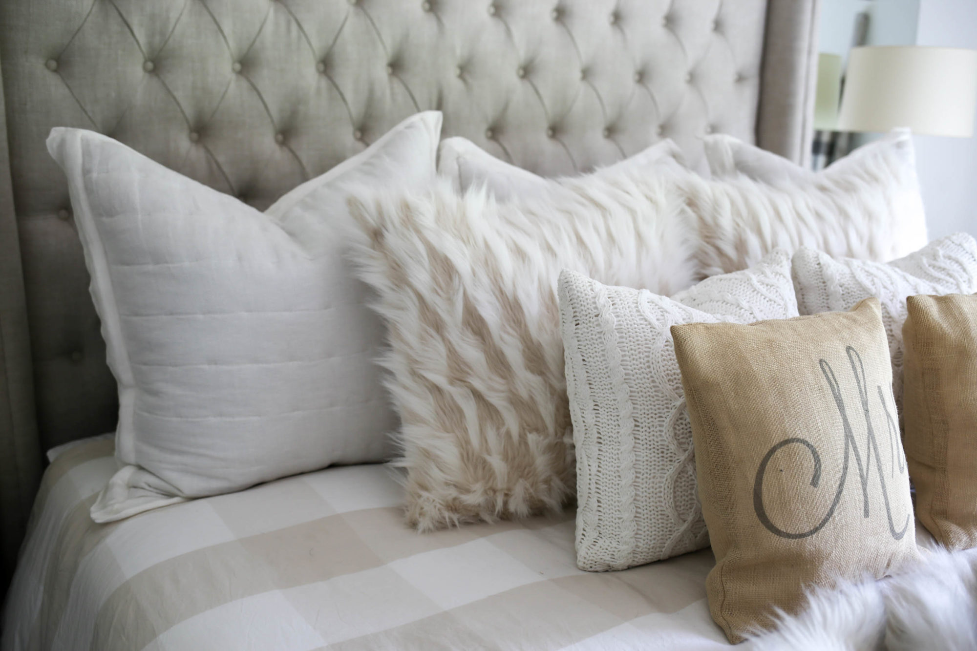 neutral farmhouse bedroom
