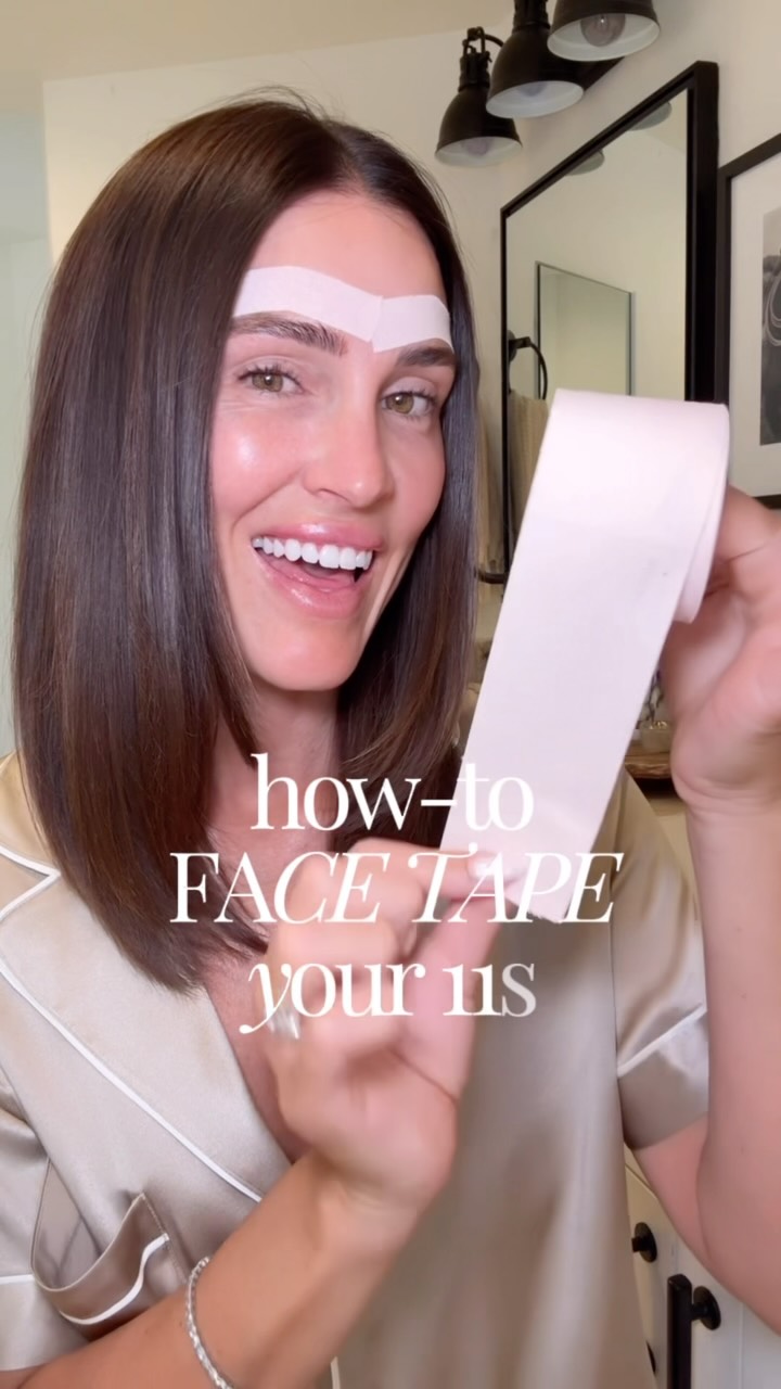 At 40 I’ve been face-taping my 11s for 2+ years —three or four nights a week with Japanese tape 🩹 Showing y’all how I do it!!🙆🏻‍♀️ 

Nighttime skincare first, wait about fifteen minutes, then apply and sleep in it overnight😴 The tape helps with blood flow and relaxes muscles to help soften those lines ✨ It’s not Botox (neurotoxin), but I’ve found it really helps to soften🙋🏻‍♀️

Comment “TAPE” for the exact Japanese face tape I use as well as details in my Face Taping 101 blog post 🤍

#FaceTaping #Facetape #CleanBeauty #nontoxicbeauty