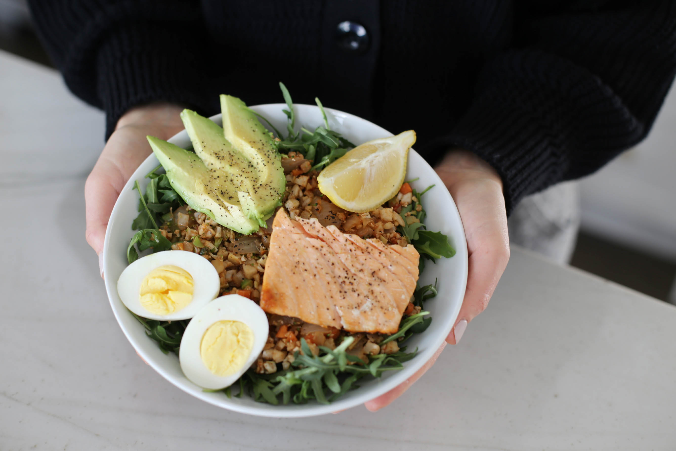 salmon paleo bowl