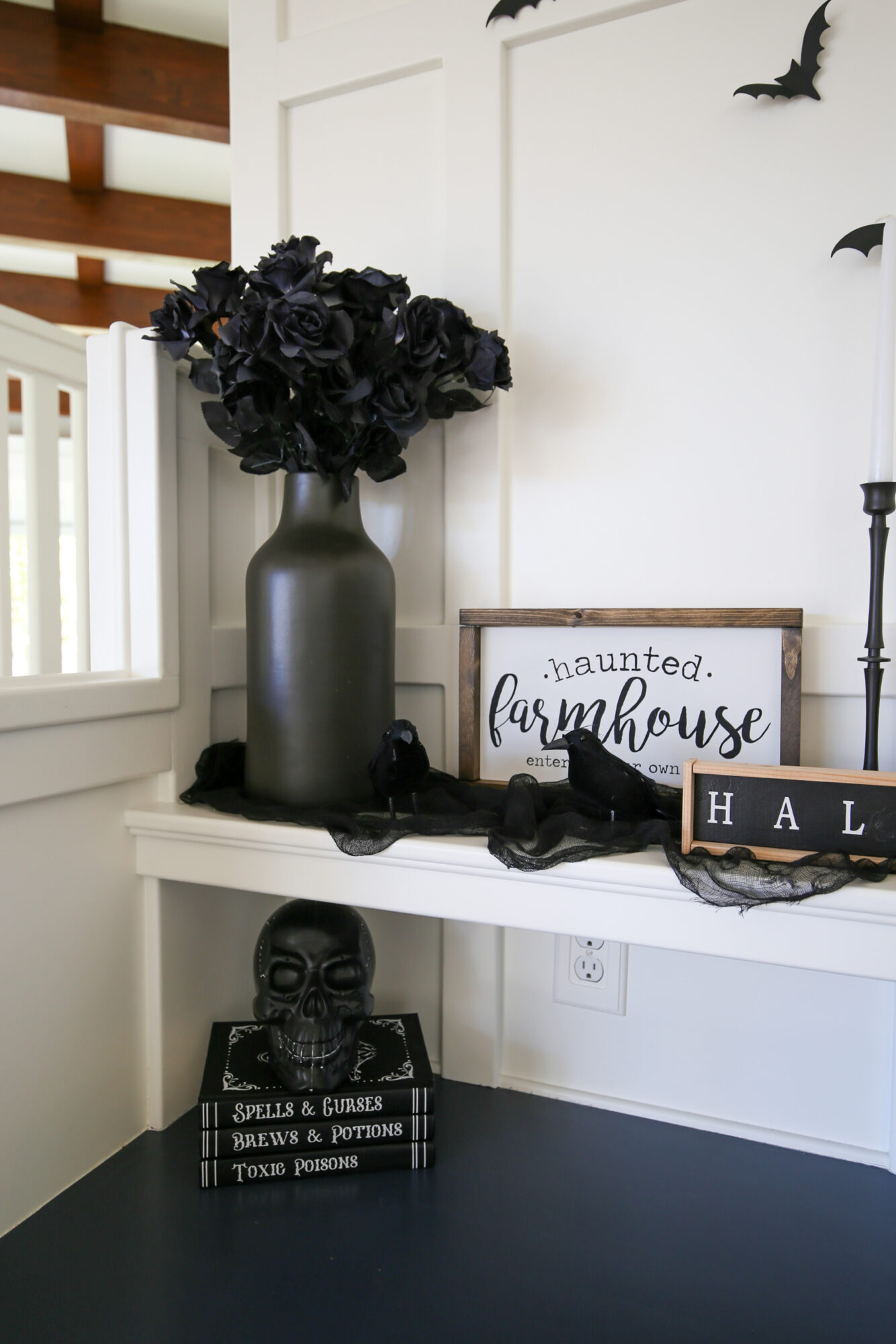 halloween mantel