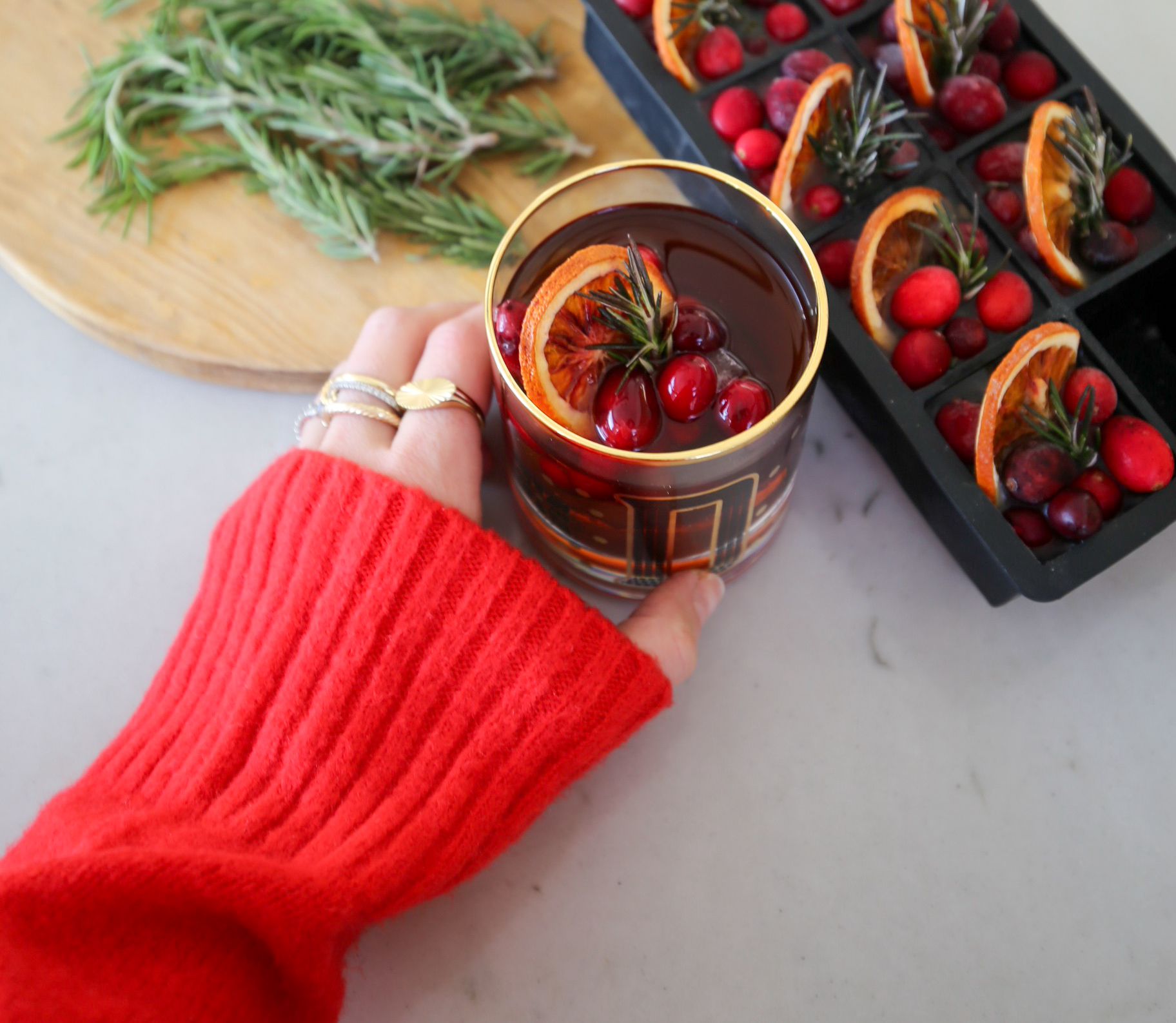 holiday ice cubes