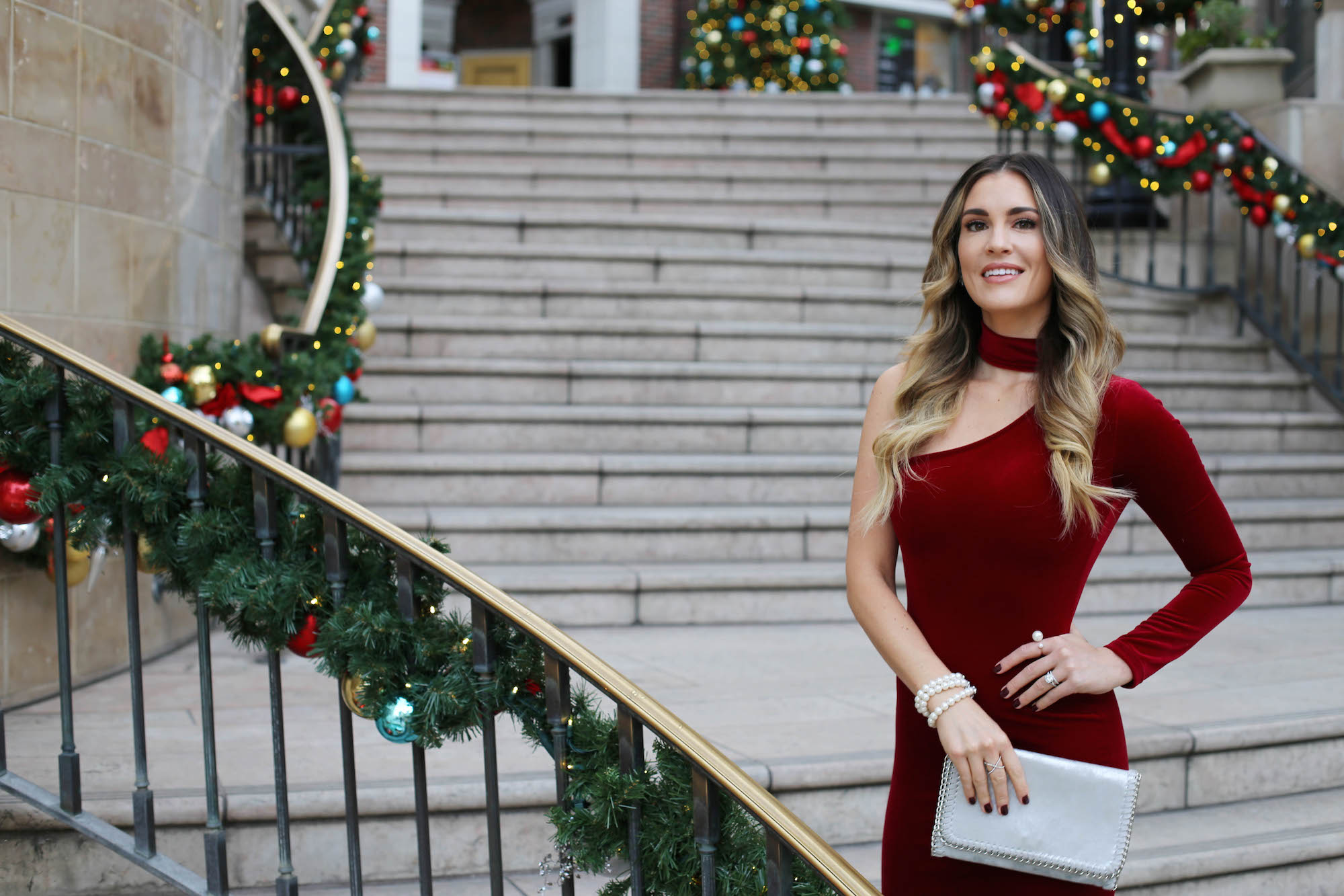 velvet holiday dress styled by kasey 