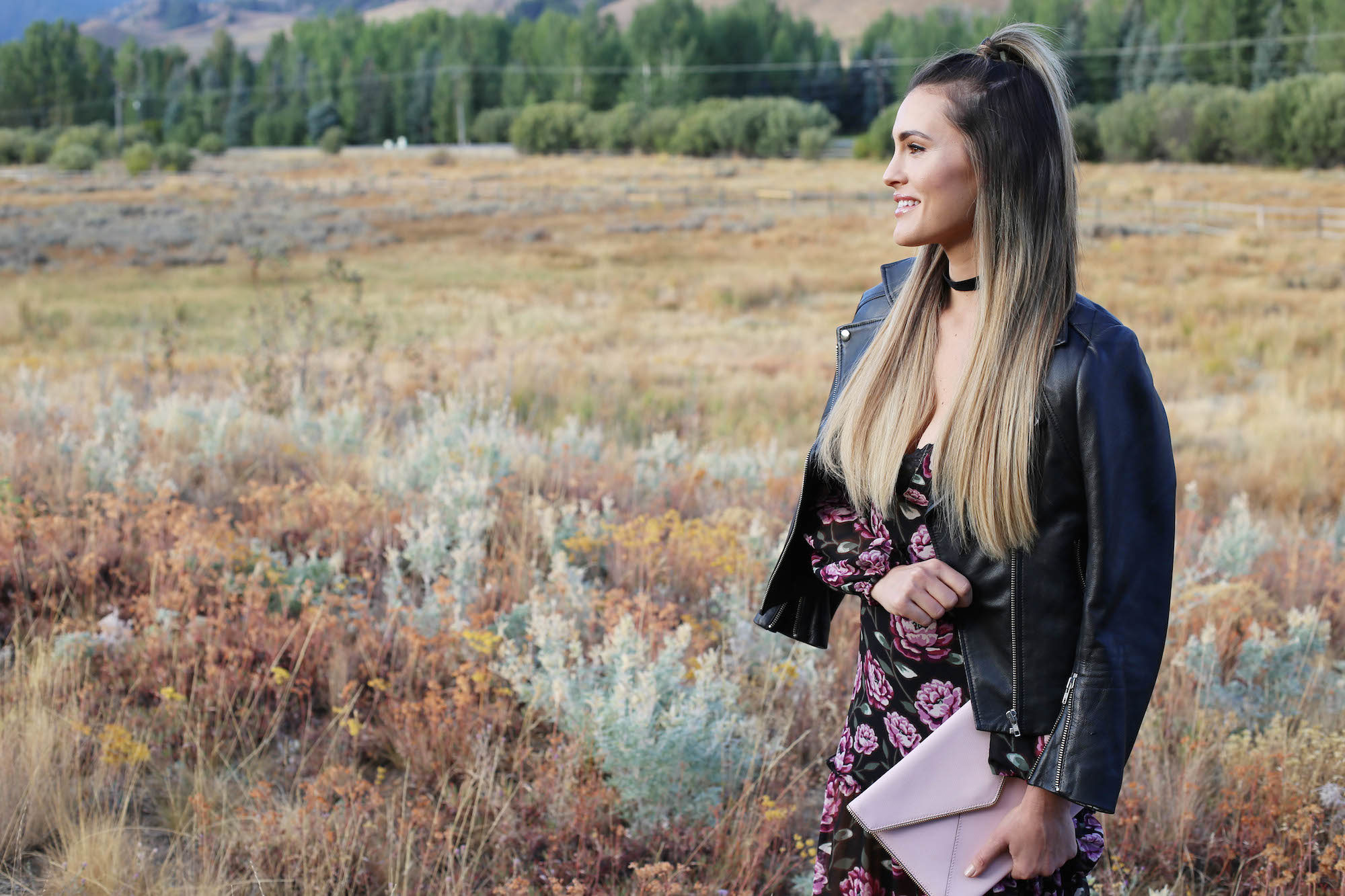 fall floral maxi styled by kasey