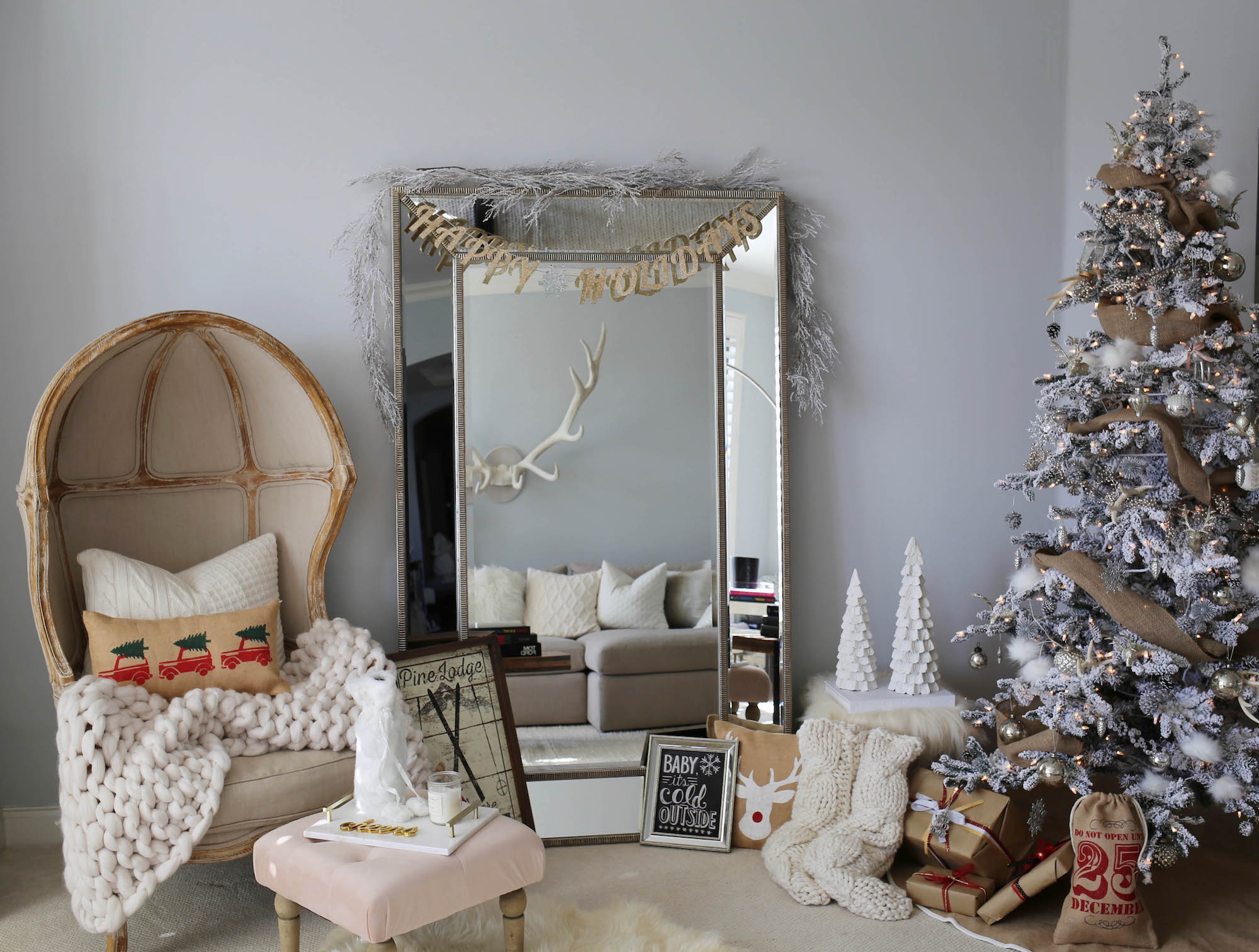 rustic chic holiday decor