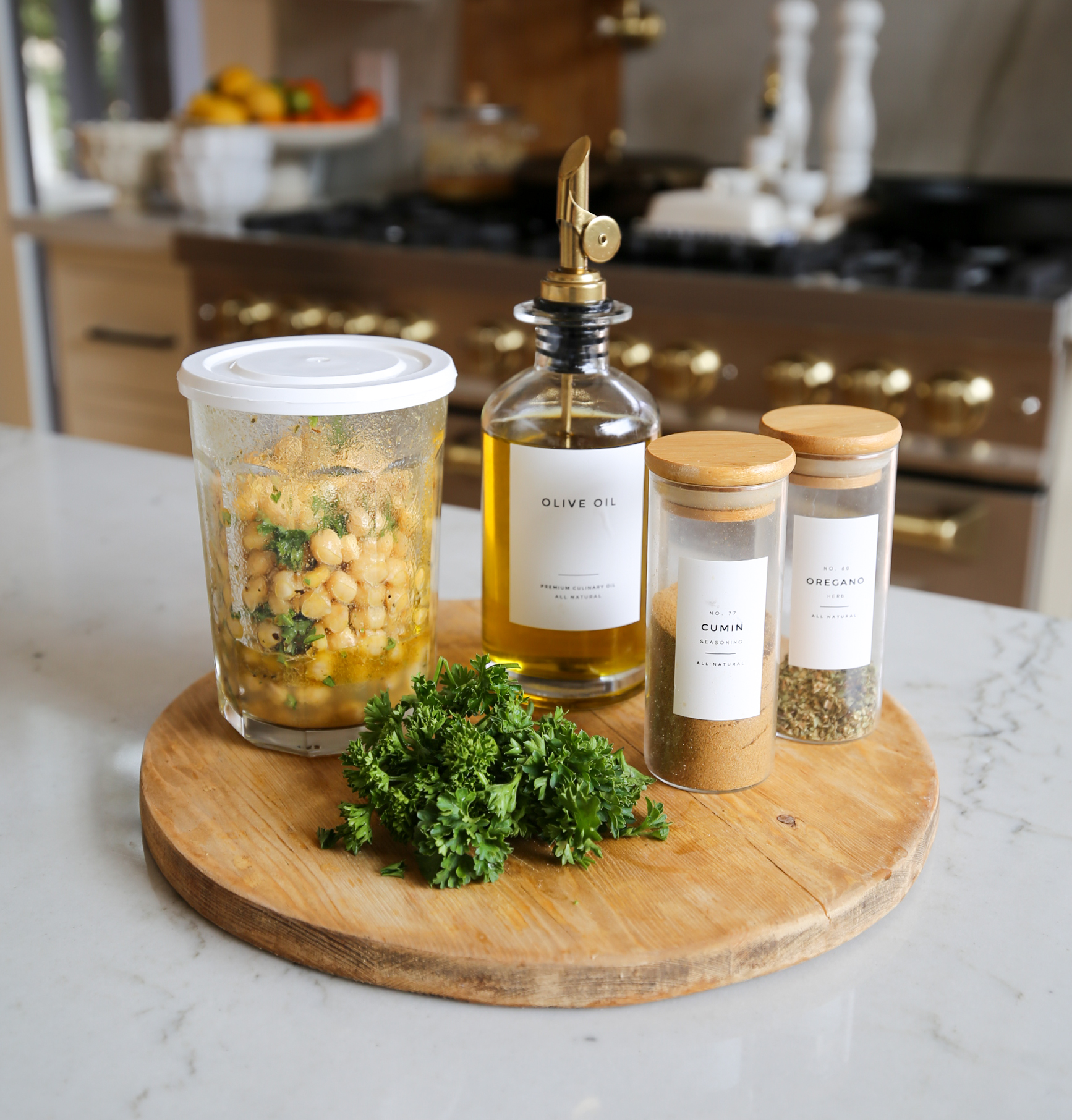 marinated chickpeas
