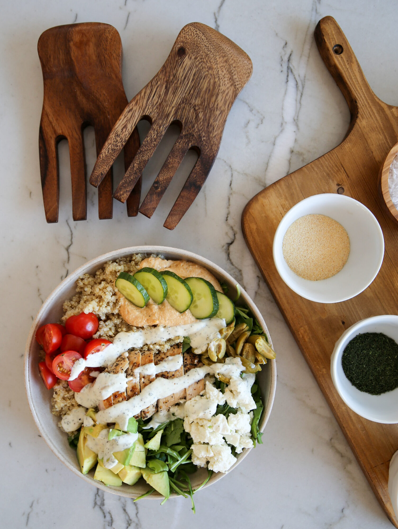 mediterranean chicken bowls