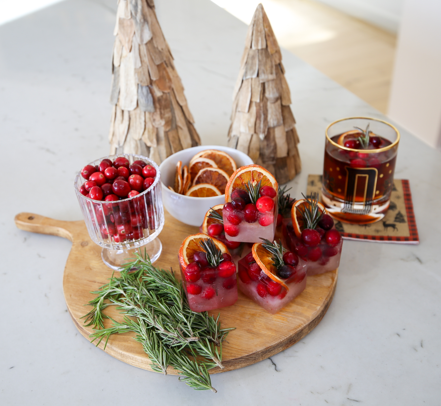 holiday ice cubes