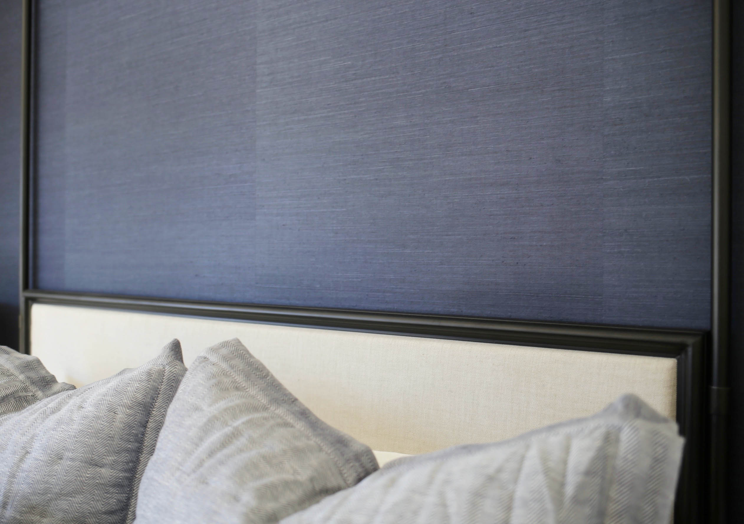 navy bedroom leesa mattress