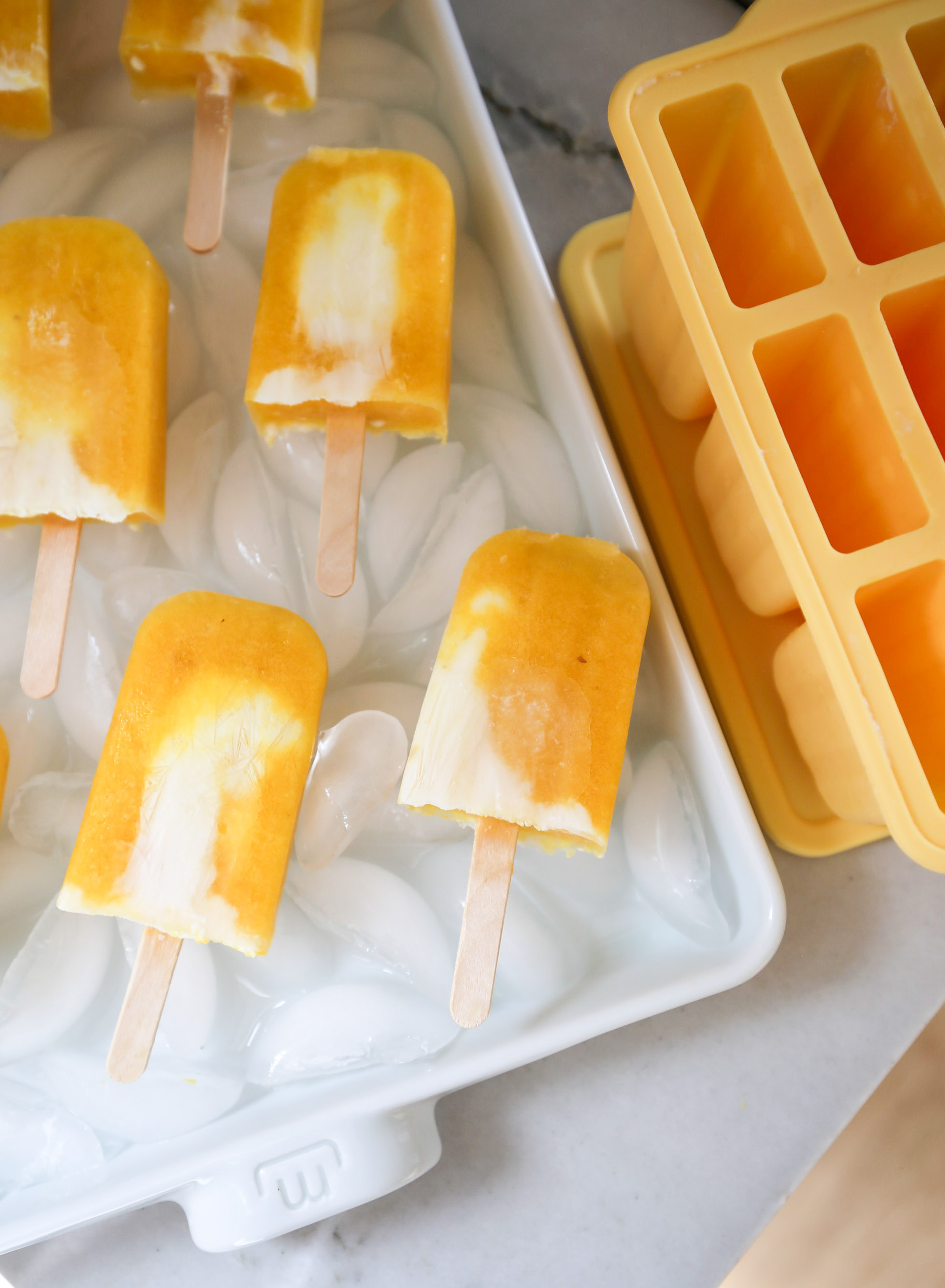 4-Ingredient Orange Creamsicle Popsicles