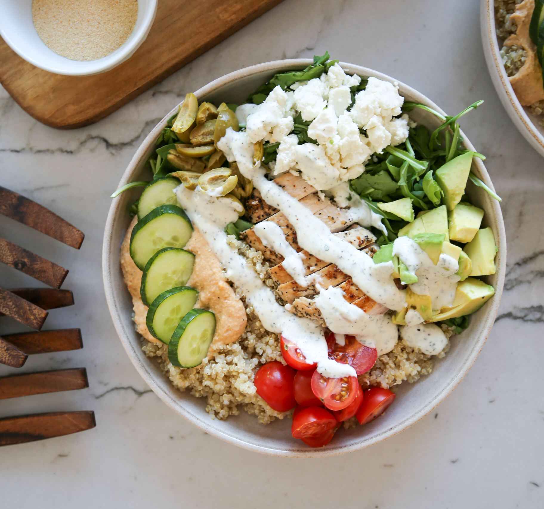 mediterranean chicken bowls