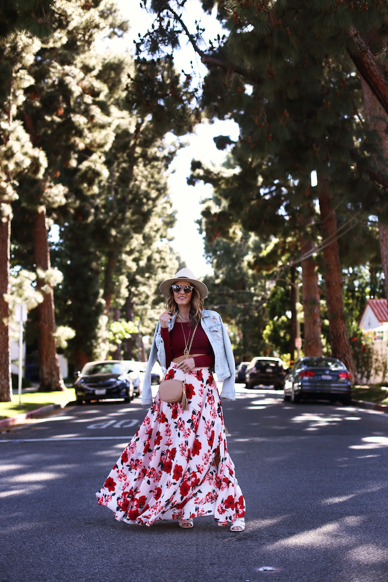 floral maxi skirt