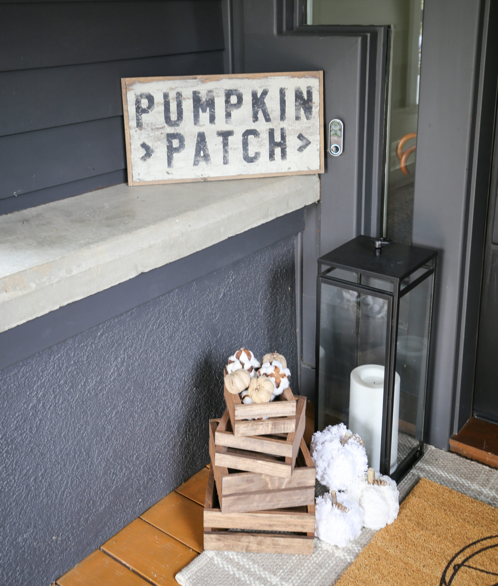 country fall front door