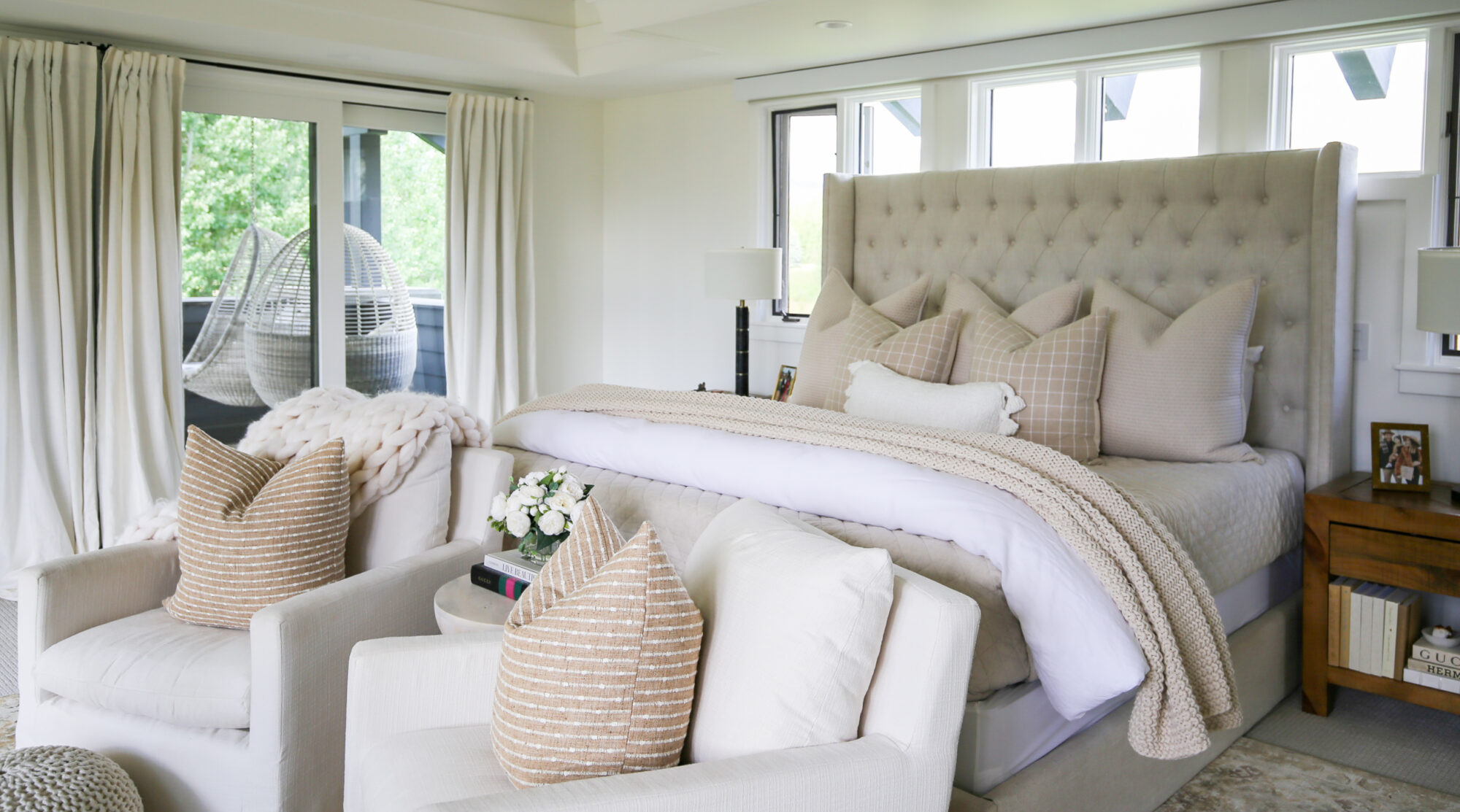 modern country neutral bedroom home decor