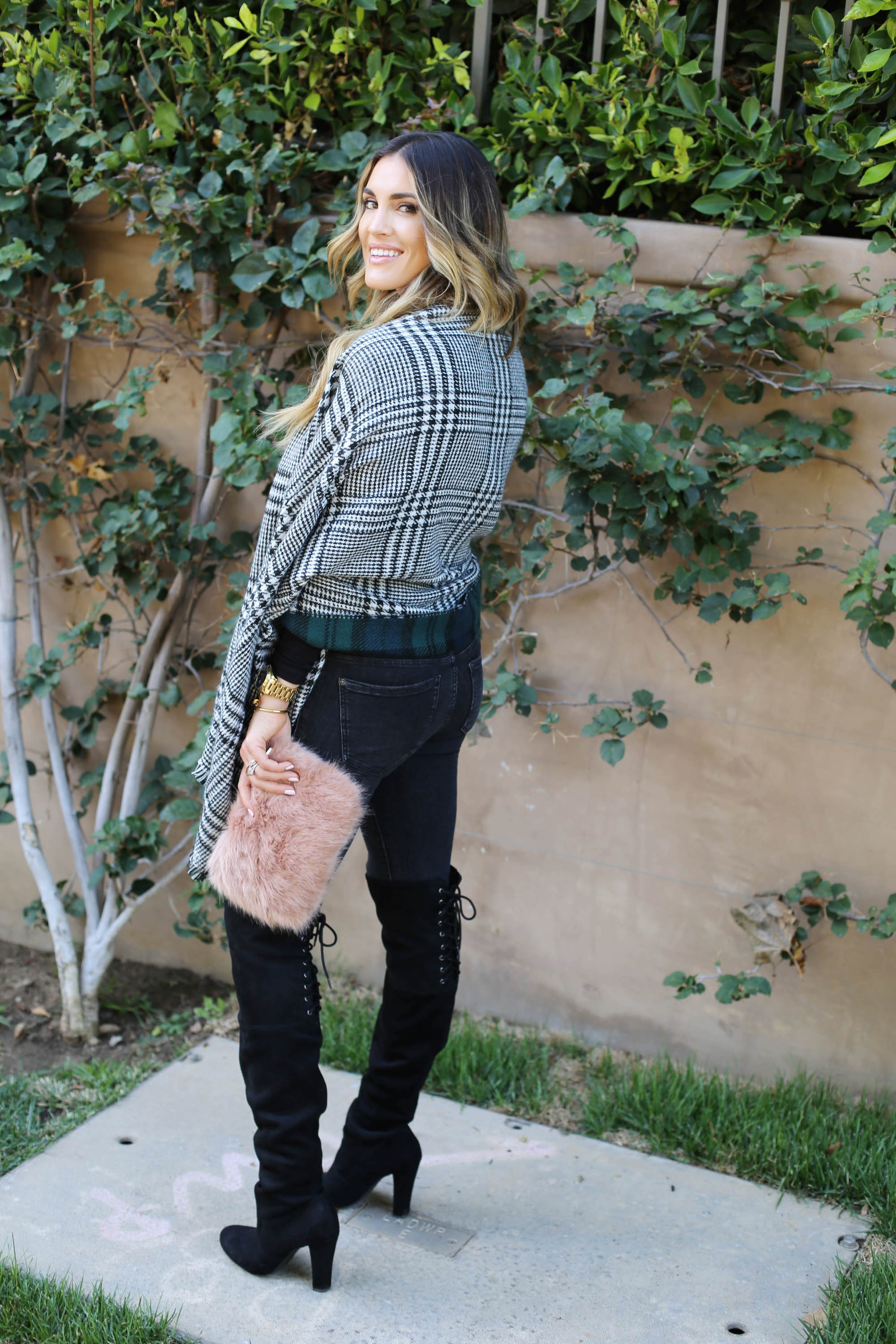 black out blanket scarf styled by kasey