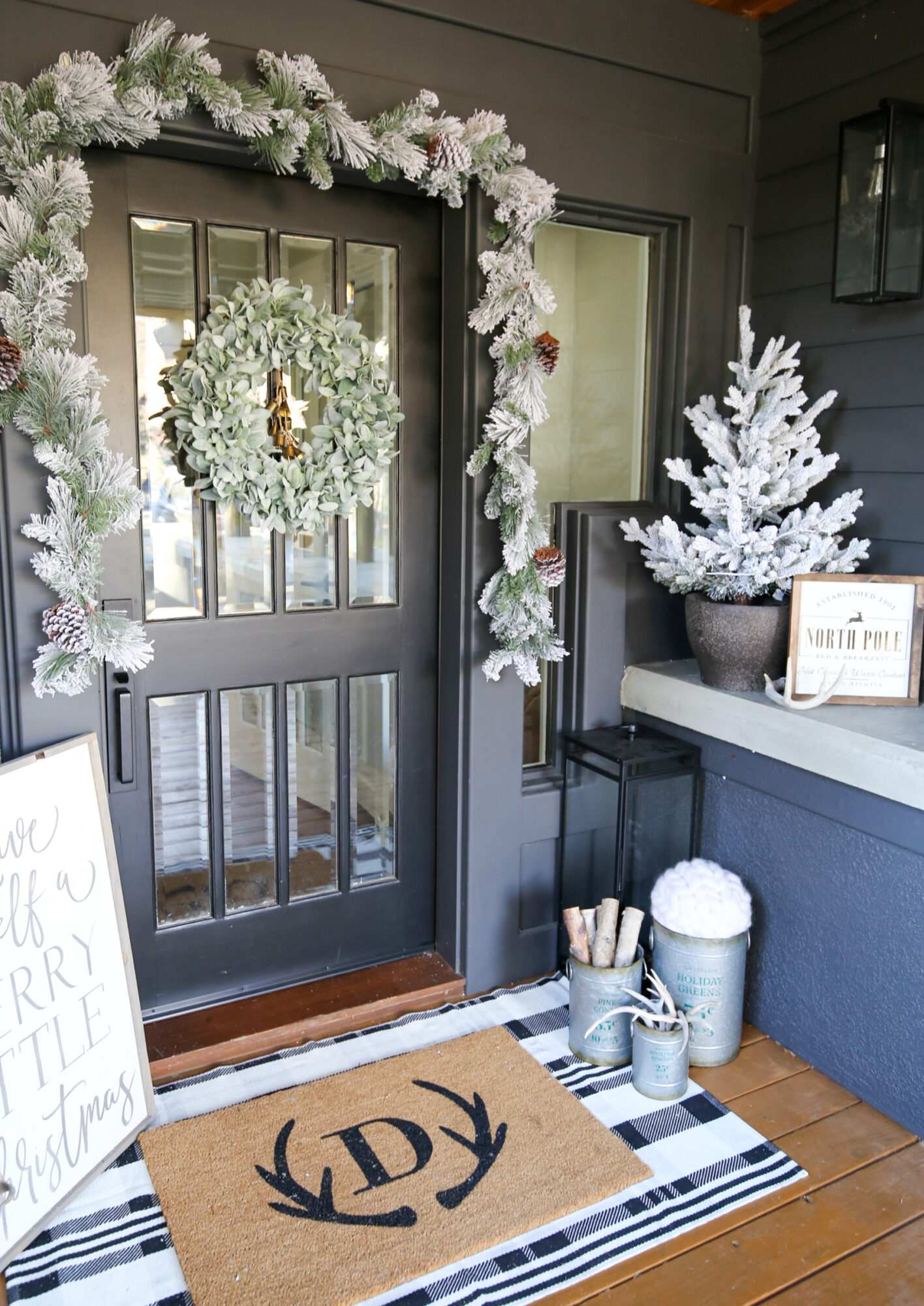 holiday front door decor