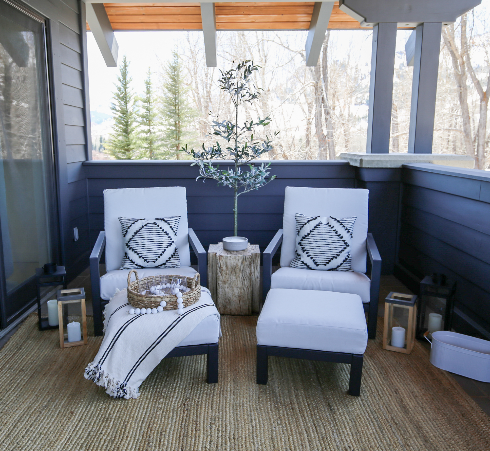 bedroom patio seating area