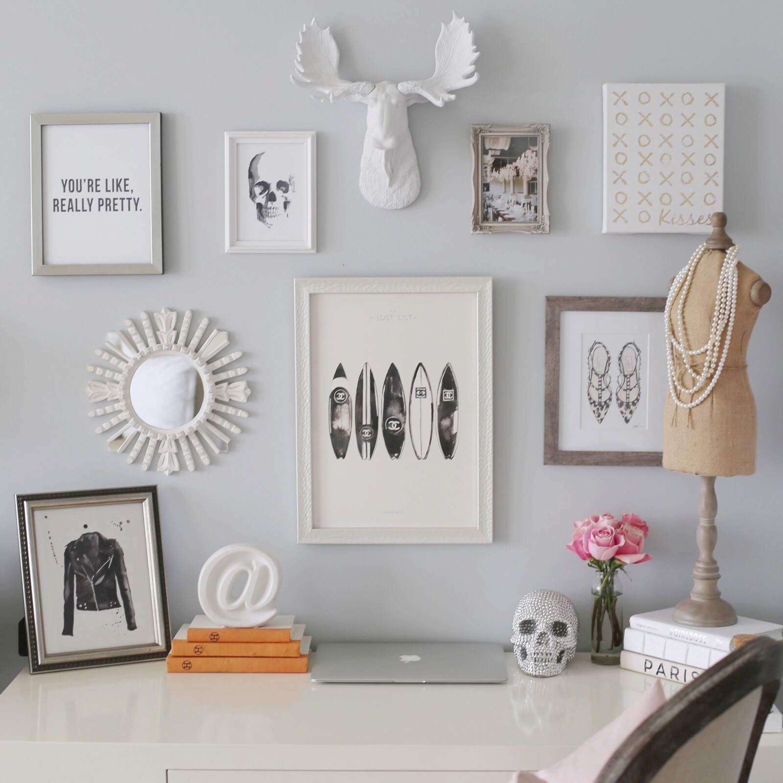 antler decor rustic chic