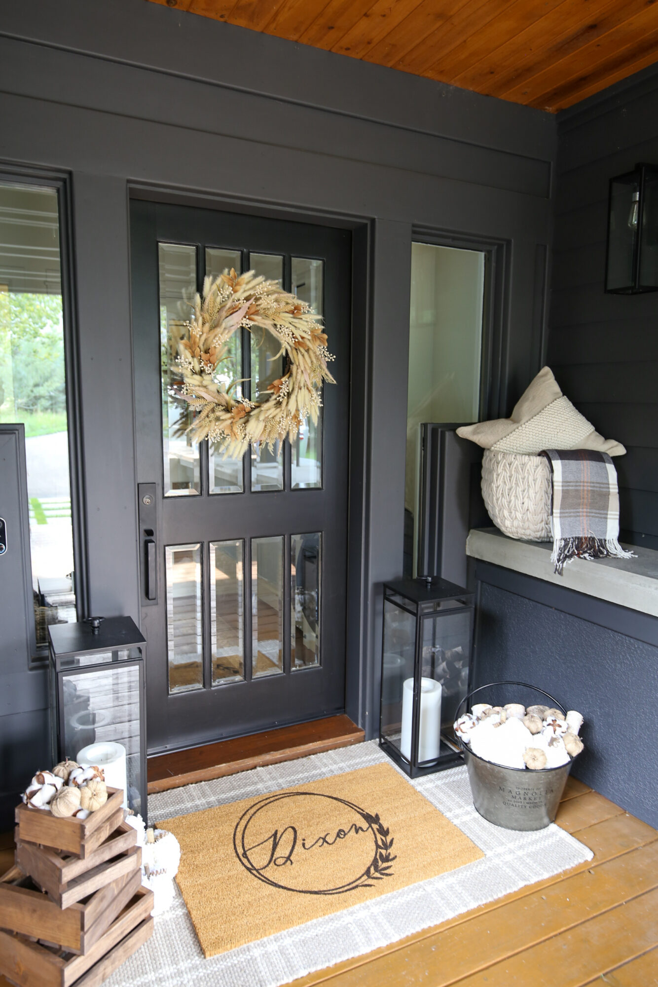 country fall front door