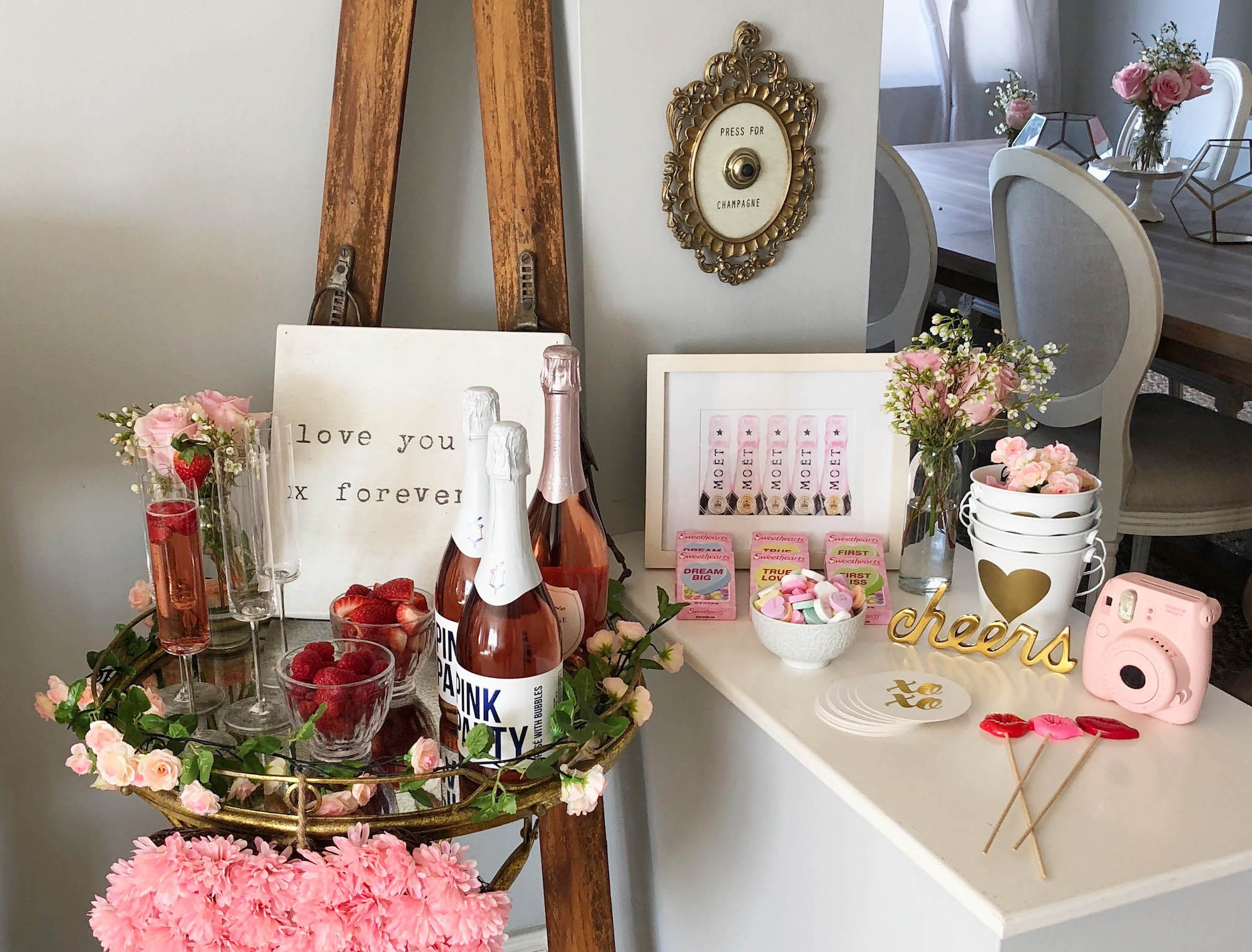 pink bubbly bar