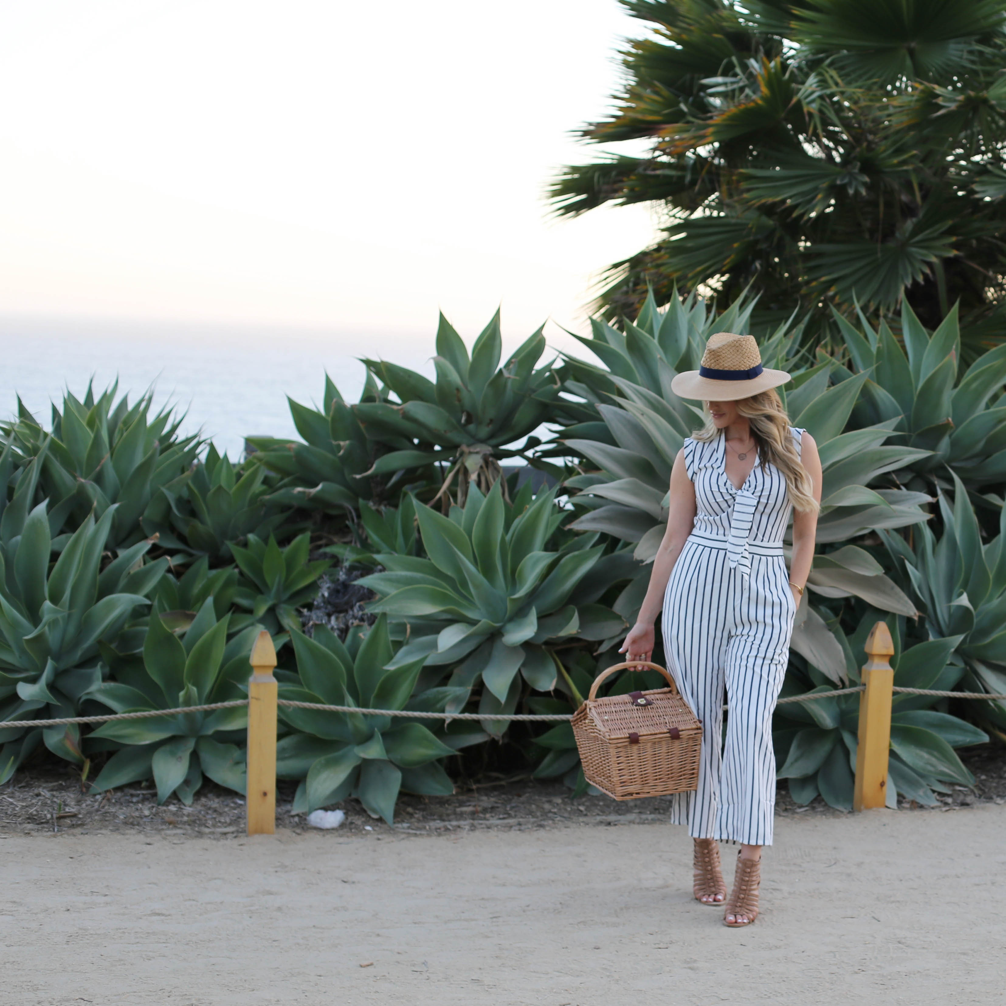 summer picnic strip jumper styled by kasey