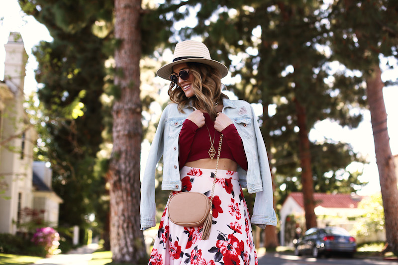 floral maxi skirt