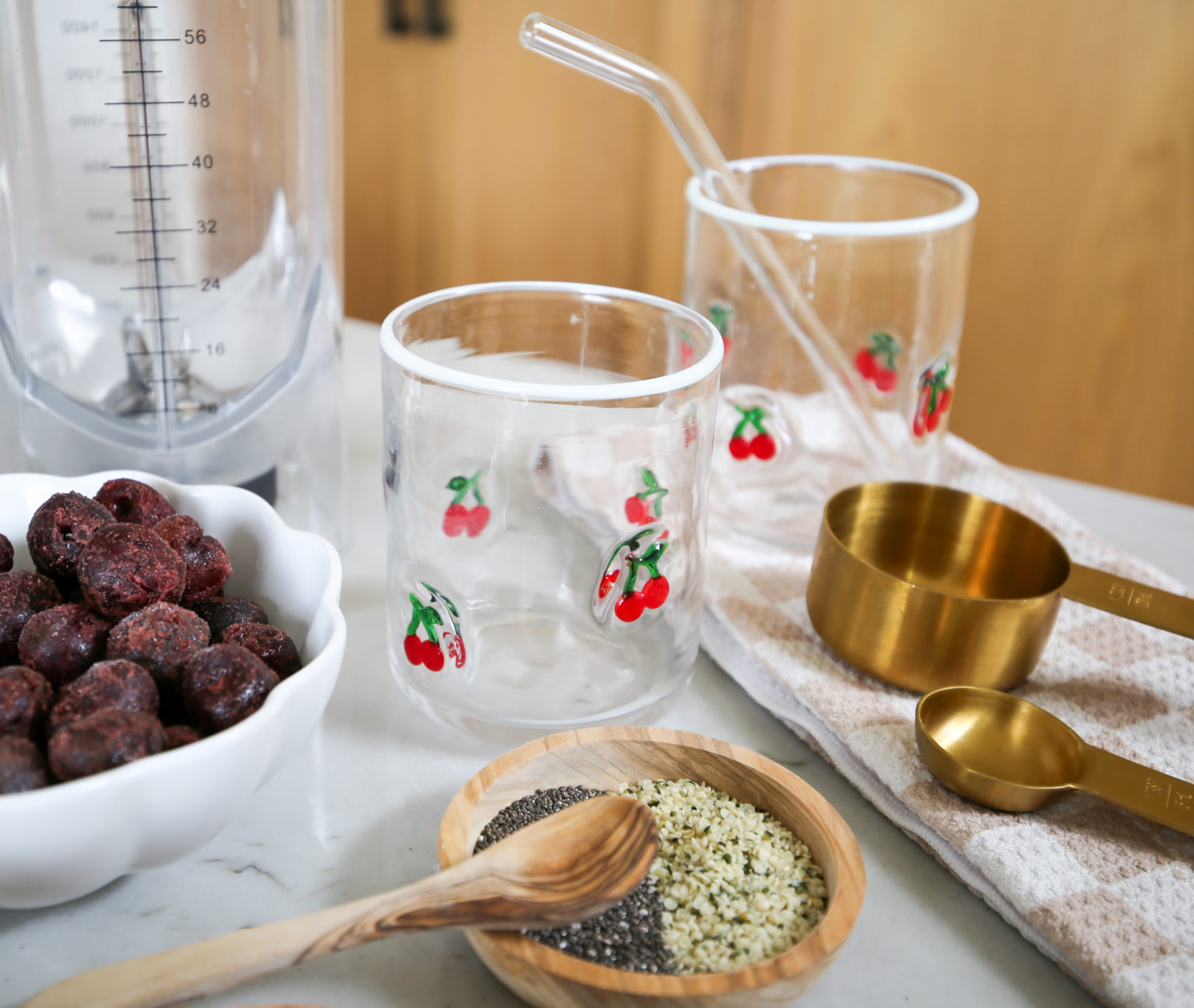 cherry chocolate protein smoothie