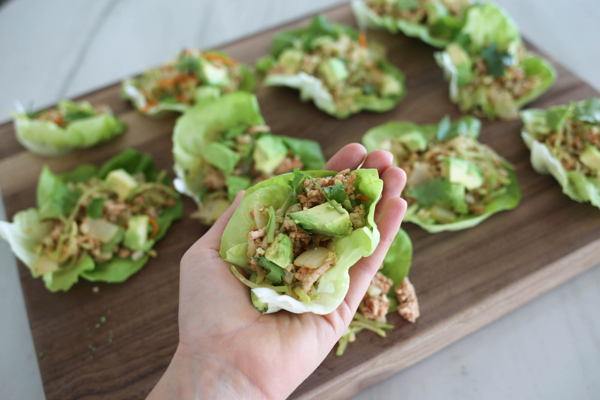 healthy chicken lettuce wraps
