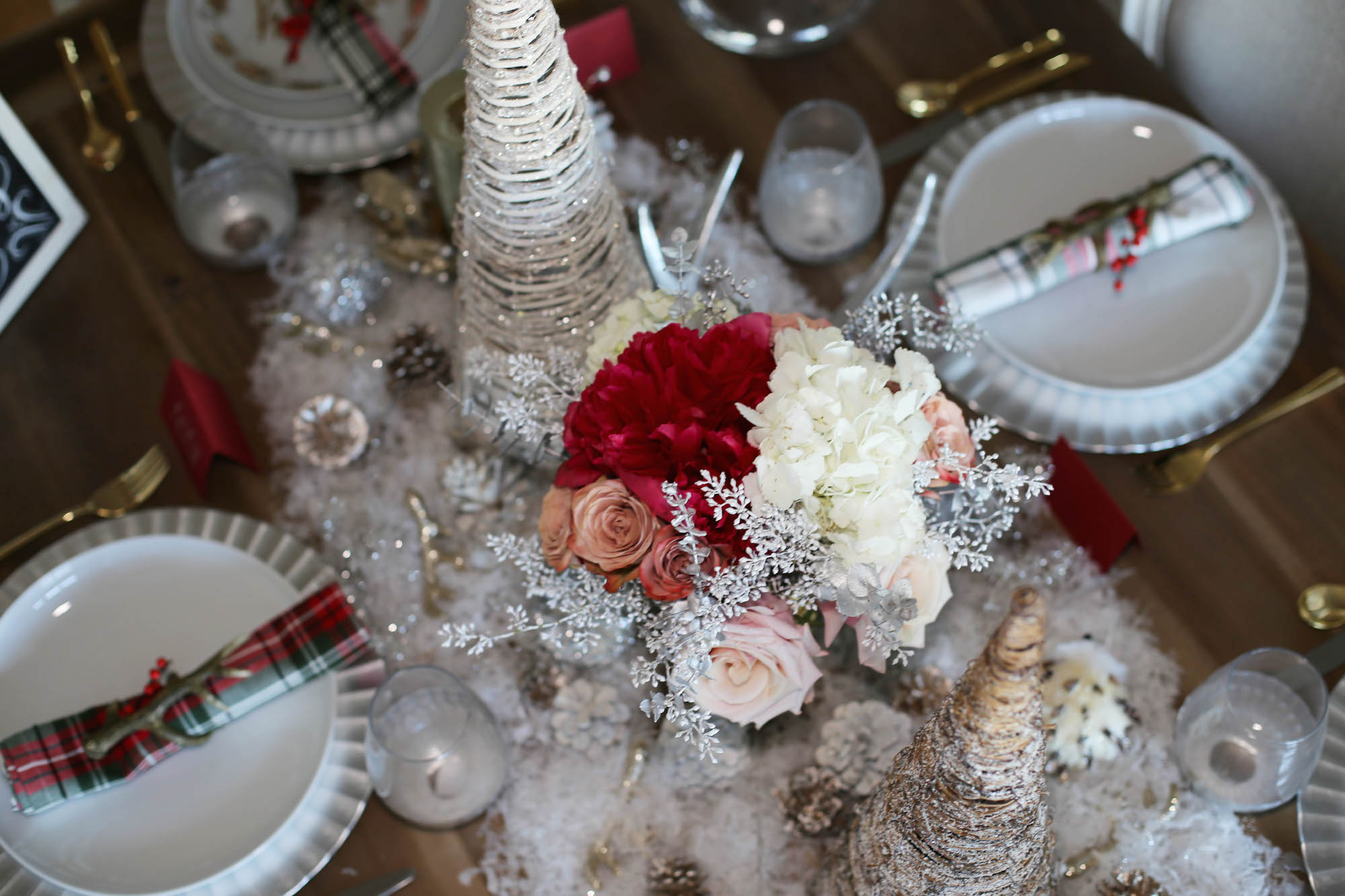 holiday tablescape styled by kasey