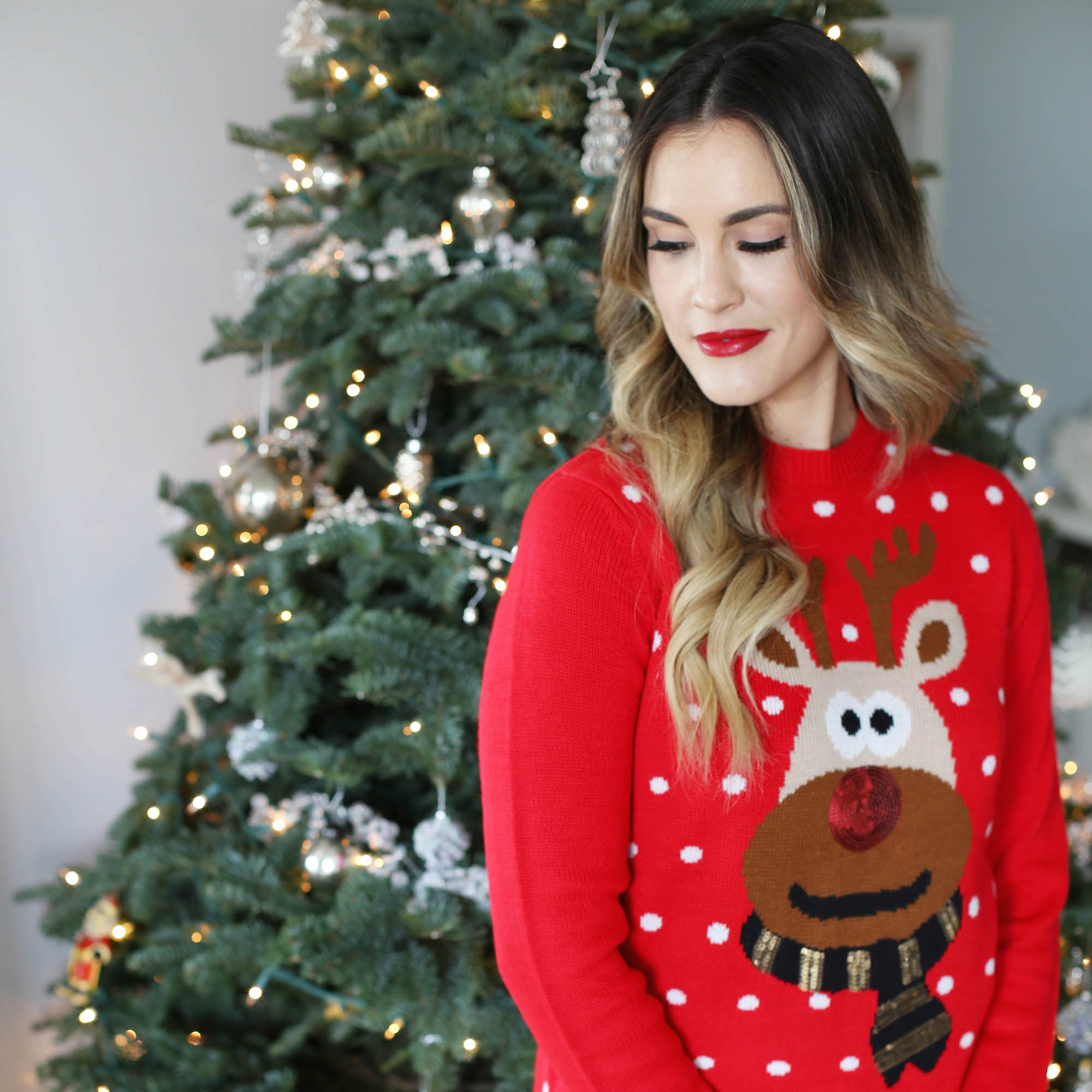 holiday sweater styled by kasey