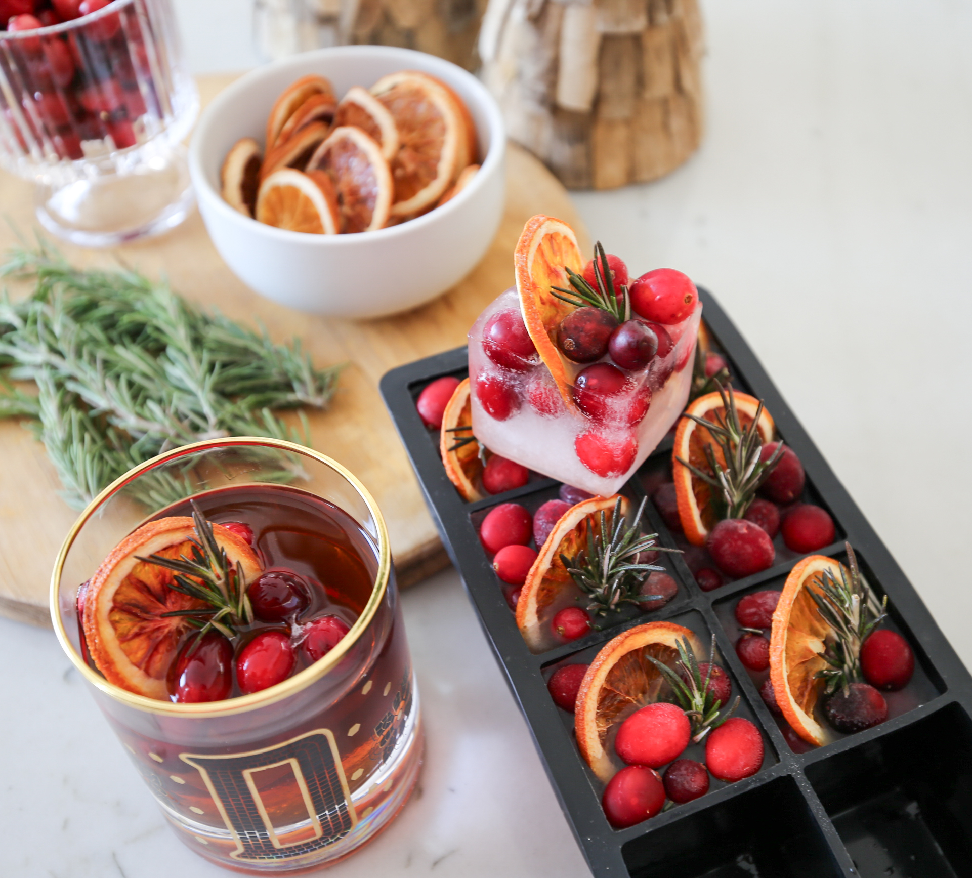 holiday ice cubes