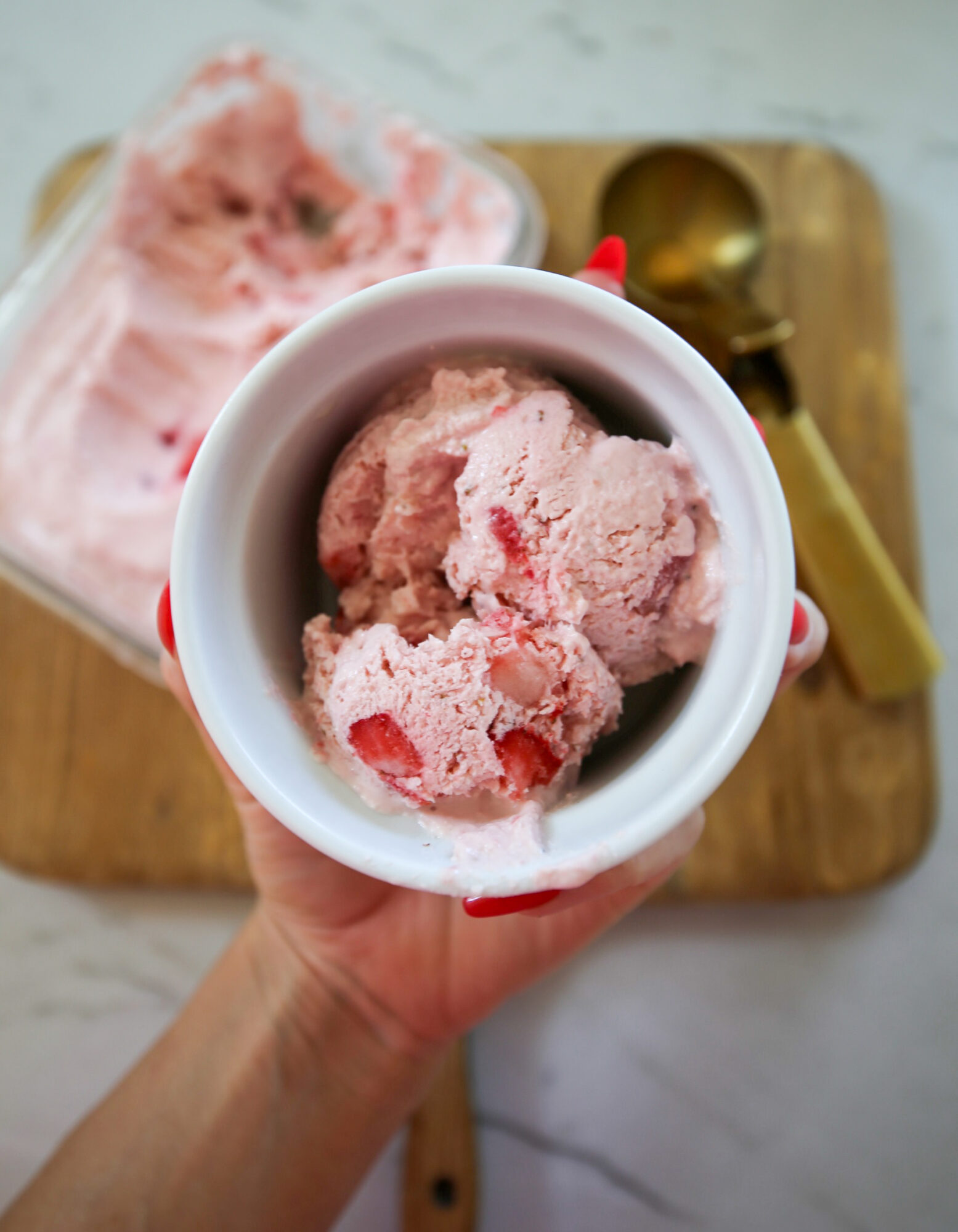 strawberry protein ice cream